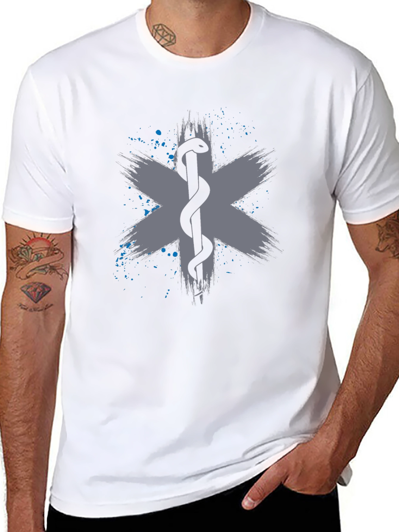 Star of Life Snake Emblem Tee
