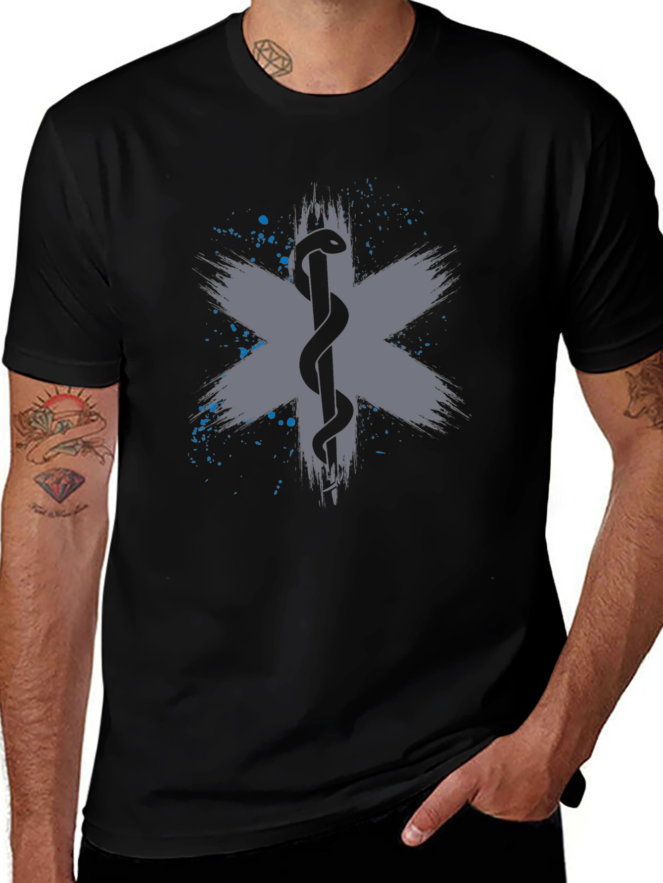 Star of Life Snake Emblem Tee