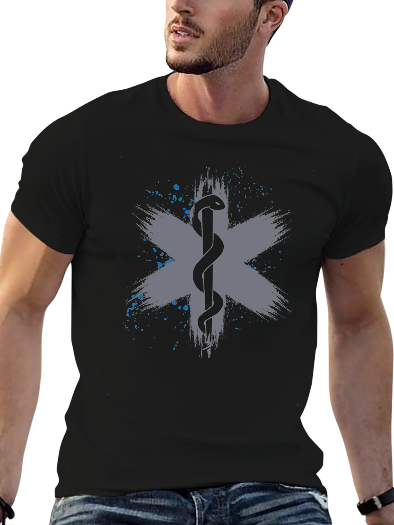 Star of Life Snake Emblem Tee