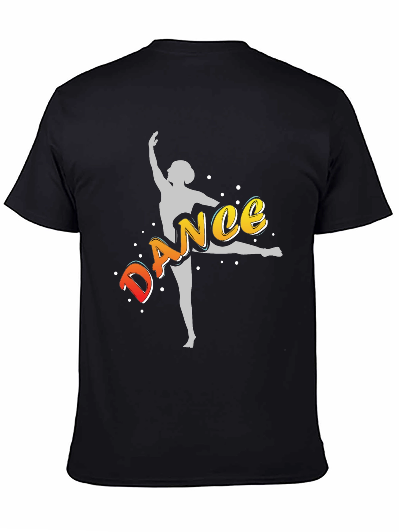 Dance Graphic T-Shirt - Black Cotton Blend Tee