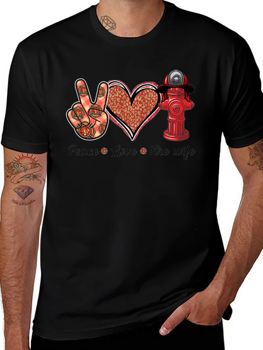 Peace Love Fire Wife Graphic Tee
