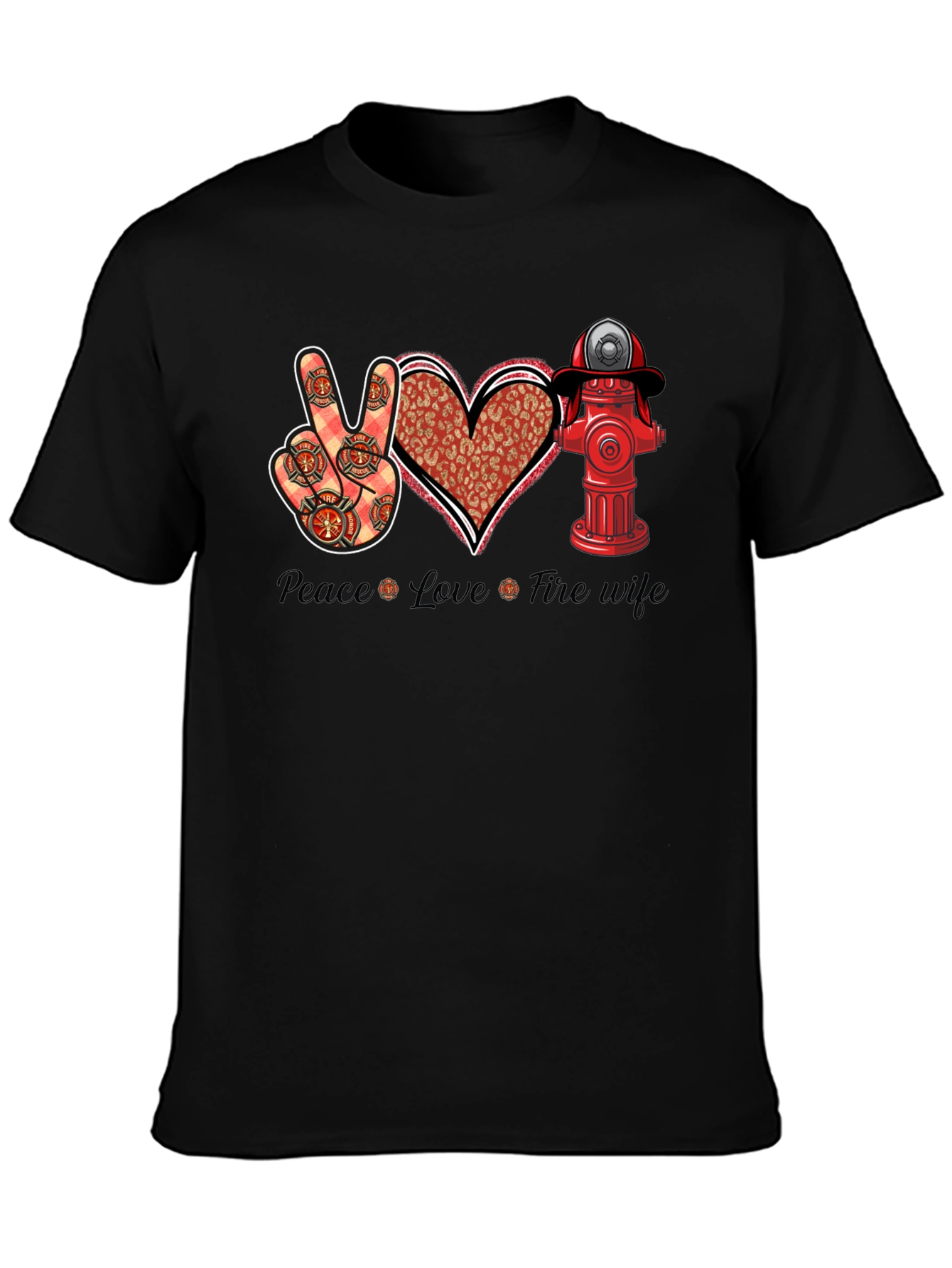 Peace Love Fire Wife Graphic Tee