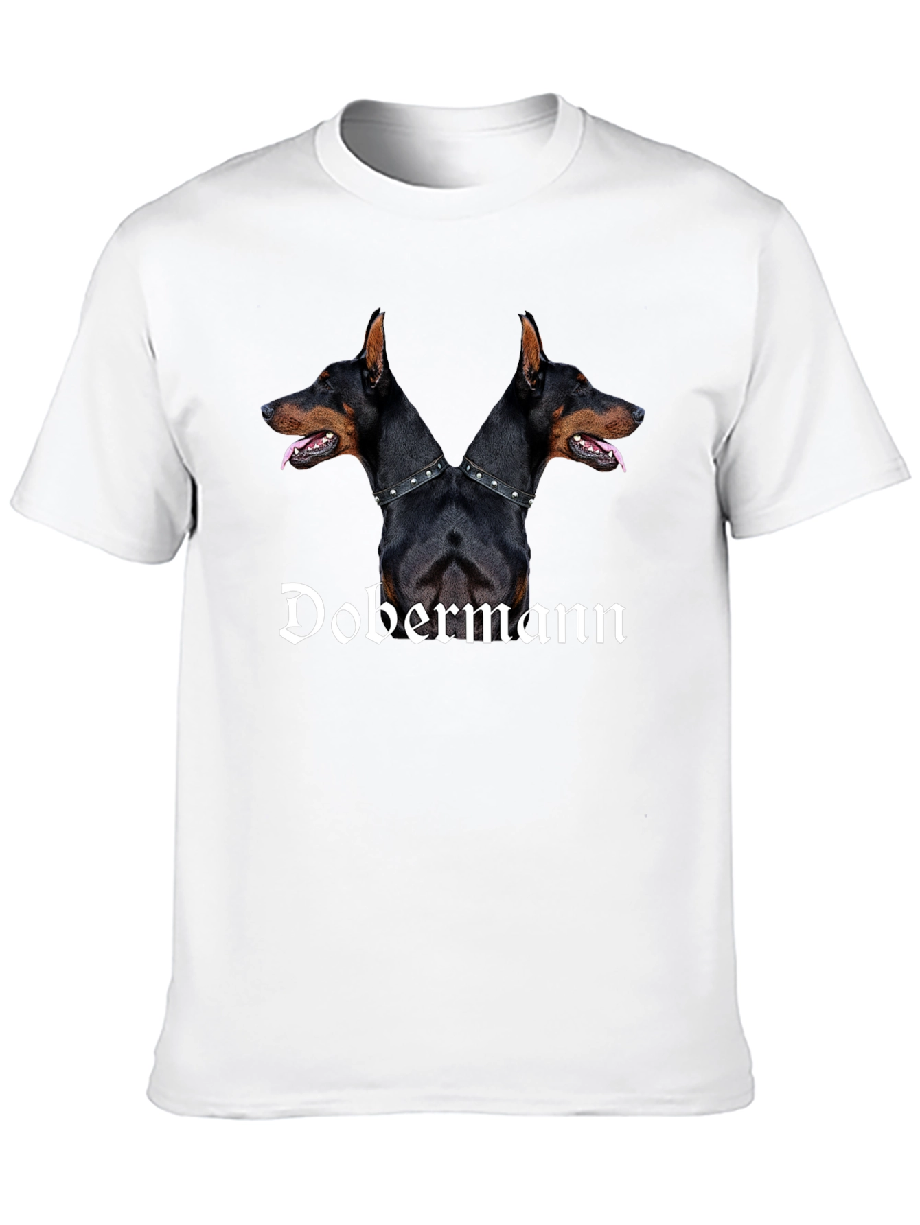 Dobermann Dog Two Headed Graphic T-Shirt