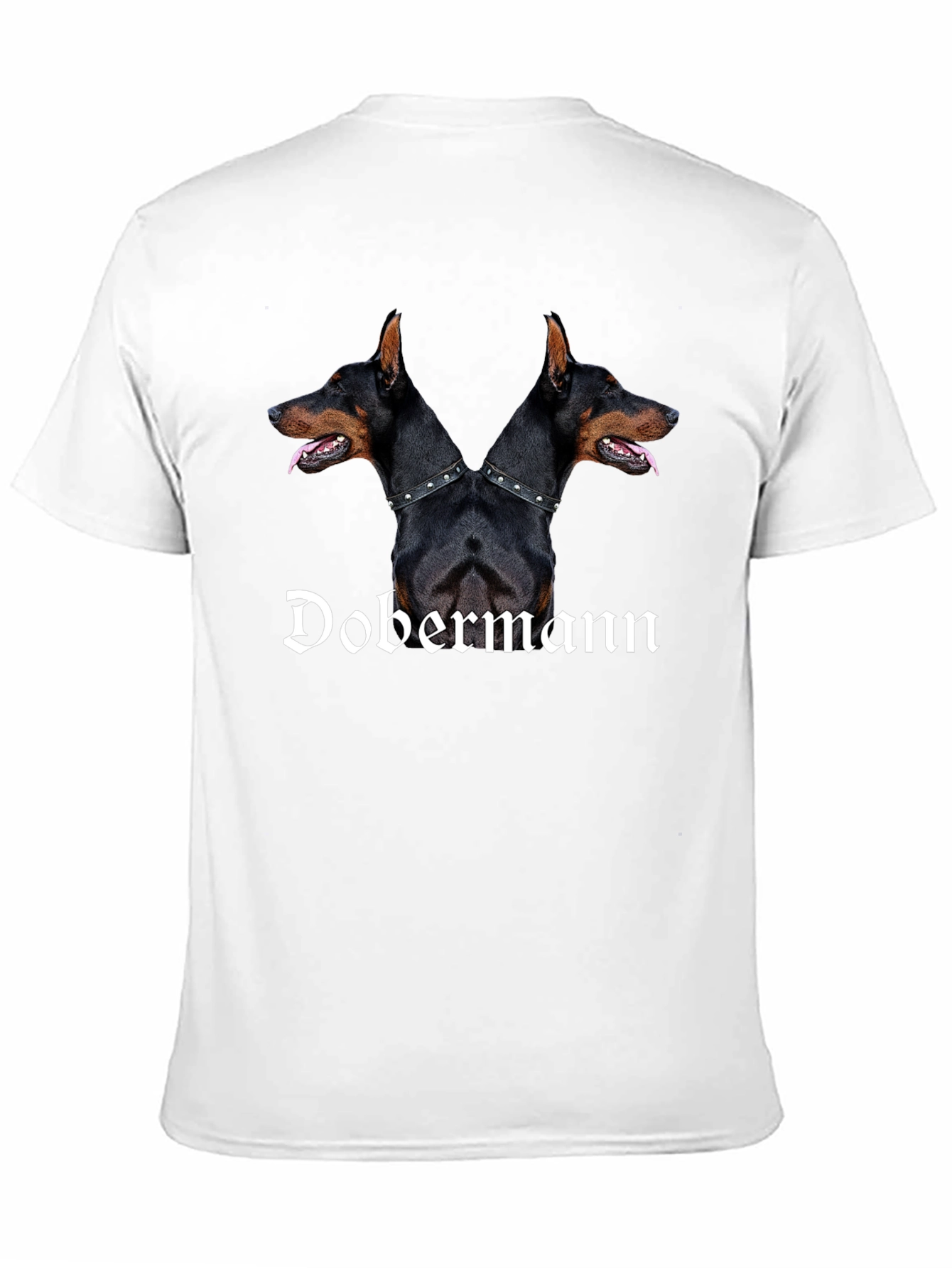 Dobermann Dog Two Headed Graphic T-Shirt