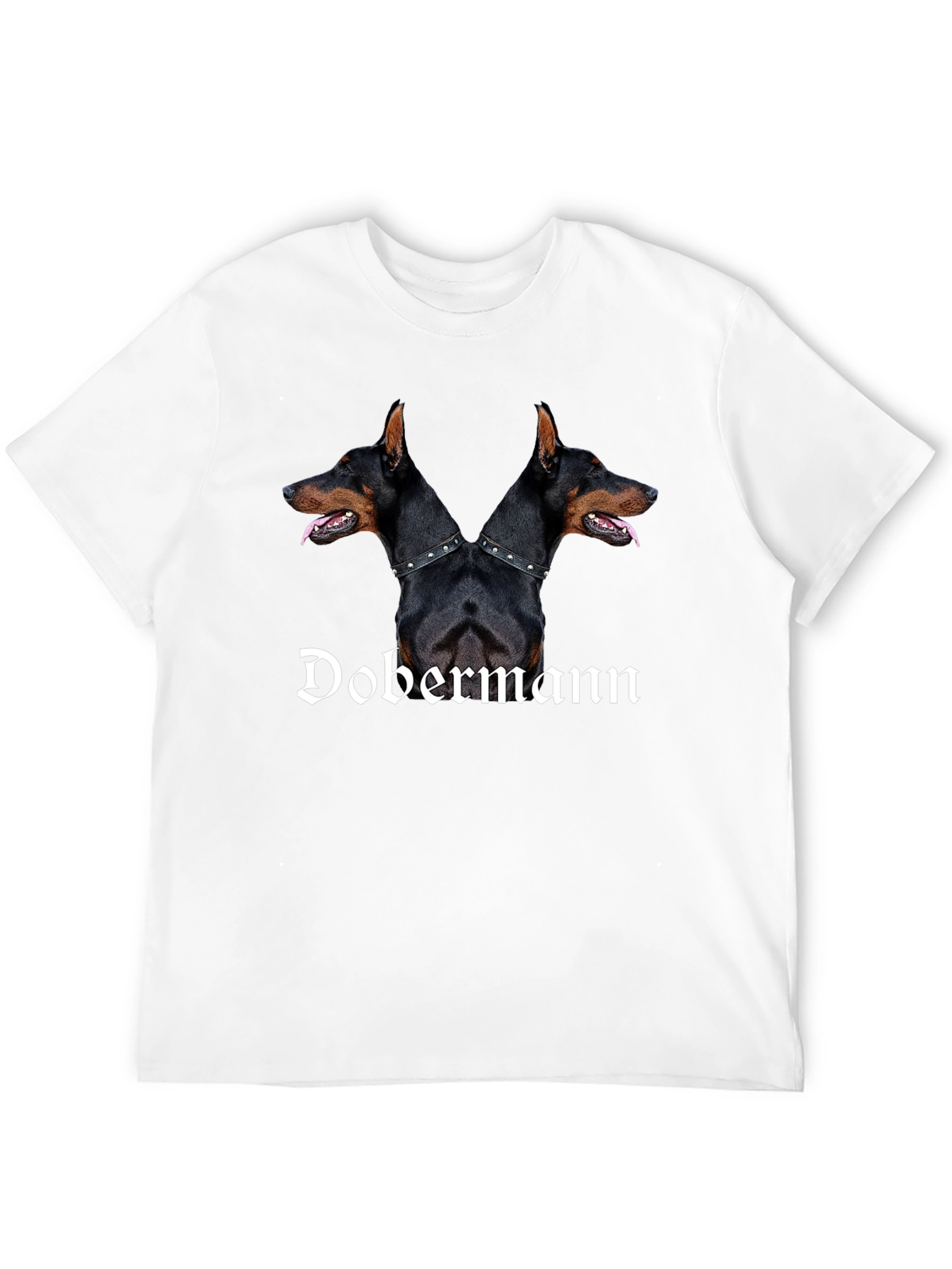 Dobermann Dog Two Headed Graphic T-Shirt