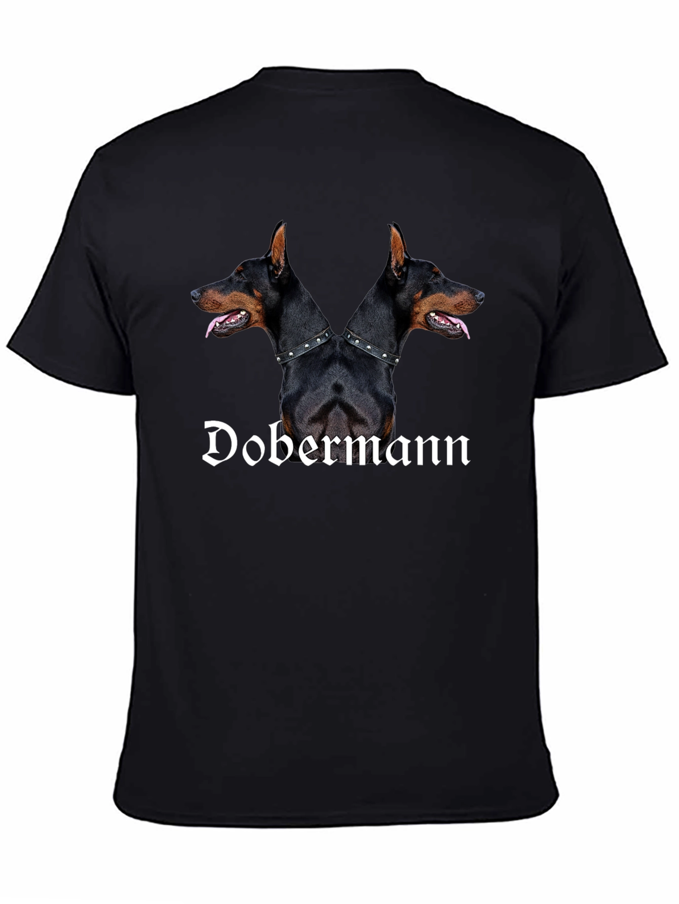 Dobermann Dog Two Headed Graphic T-Shirt