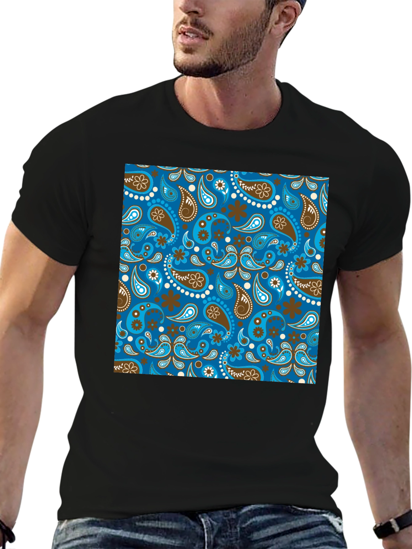 Paisley Pattern T-Shirt - Stylish & Unique