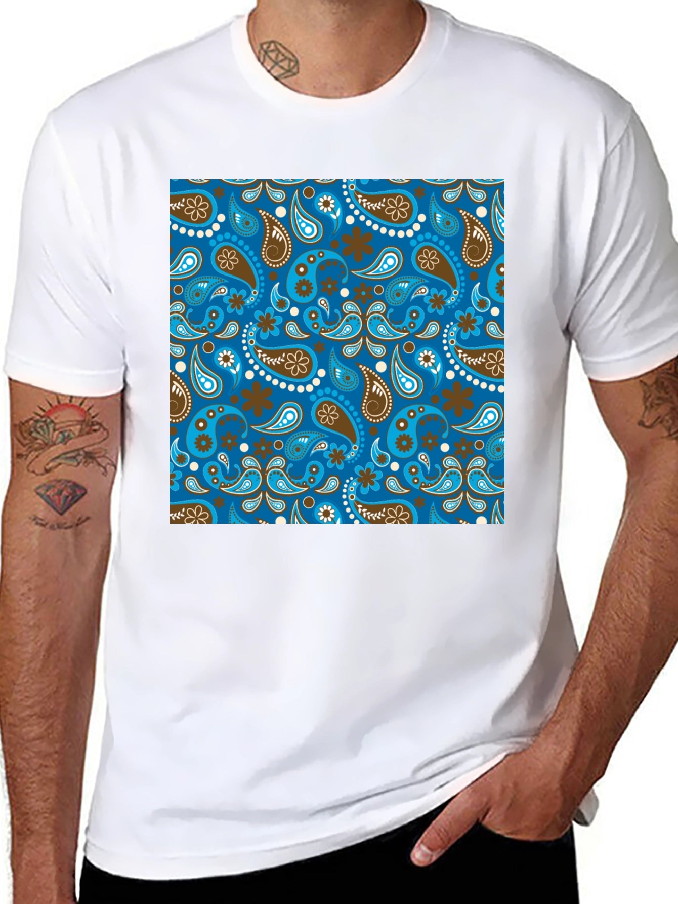 Paisley Pattern T-Shirt - Stylish & Unique