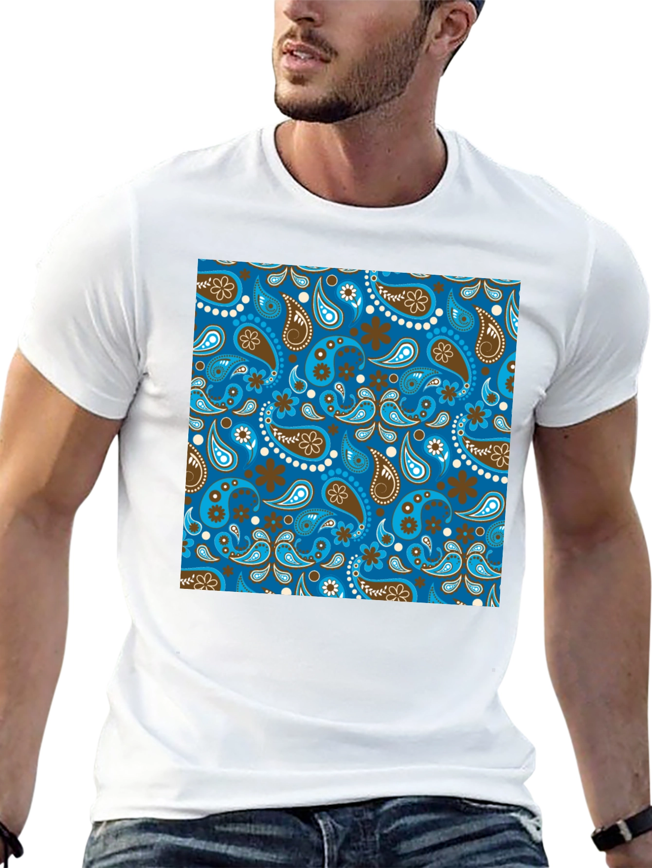 Paisley Pattern T-Shirt - Stylish & Unique