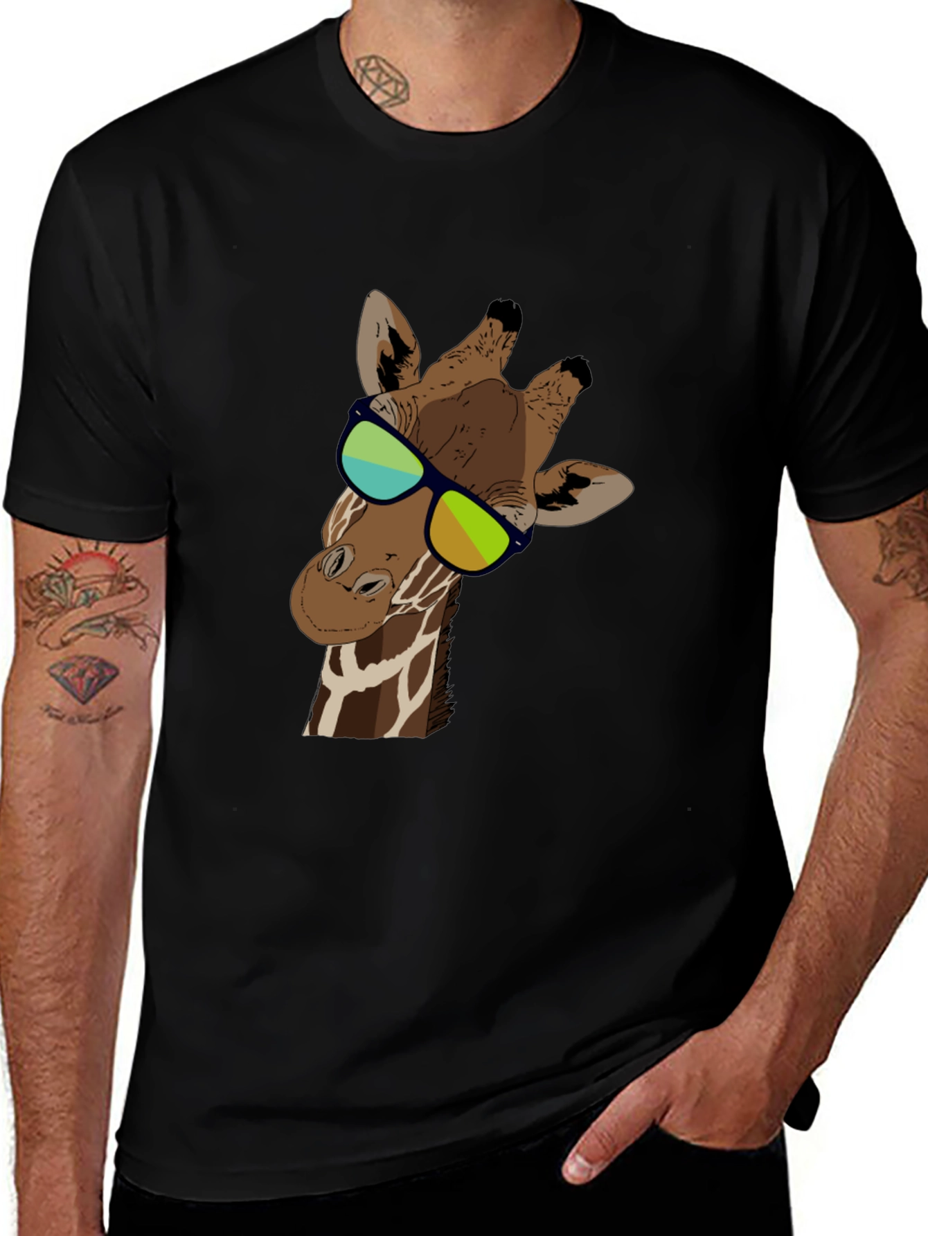 Cool Giraffe T-Shirt - Stylish Animal Graphic Tee