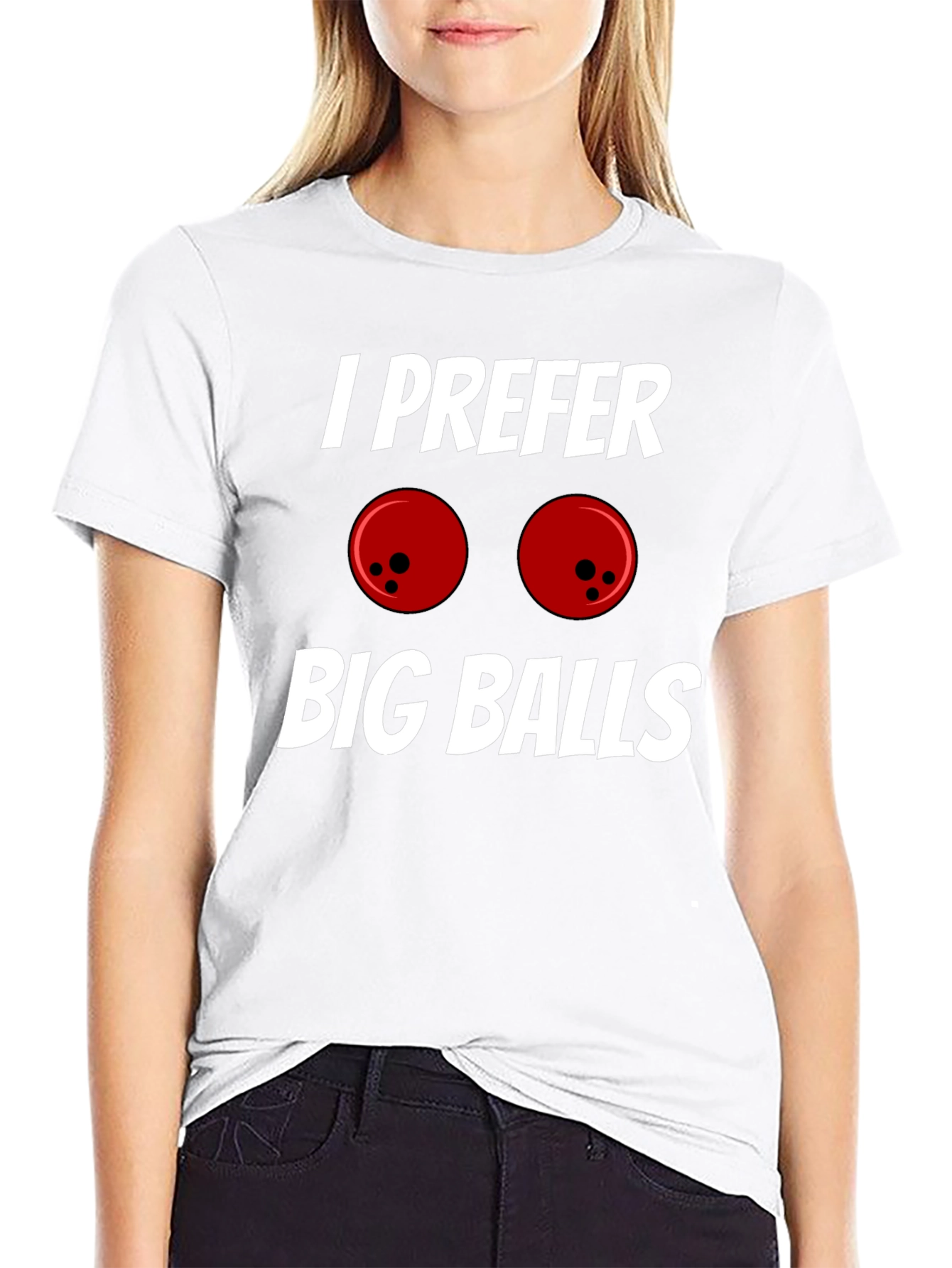 I Prefer Big Balls T-Shirt Funny Bowling Tee