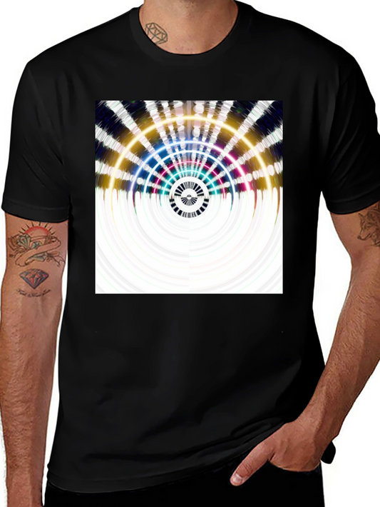 Abstract Pattern Black T-Shirt