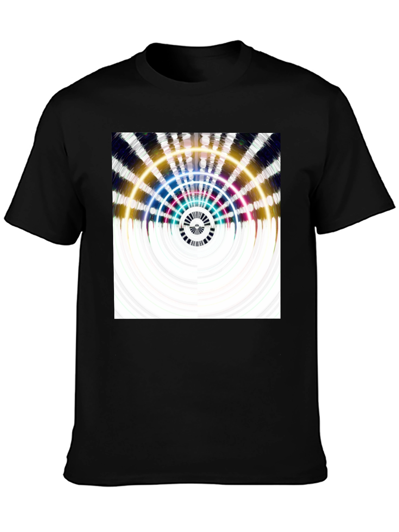 Abstract Pattern Black T-Shirt
