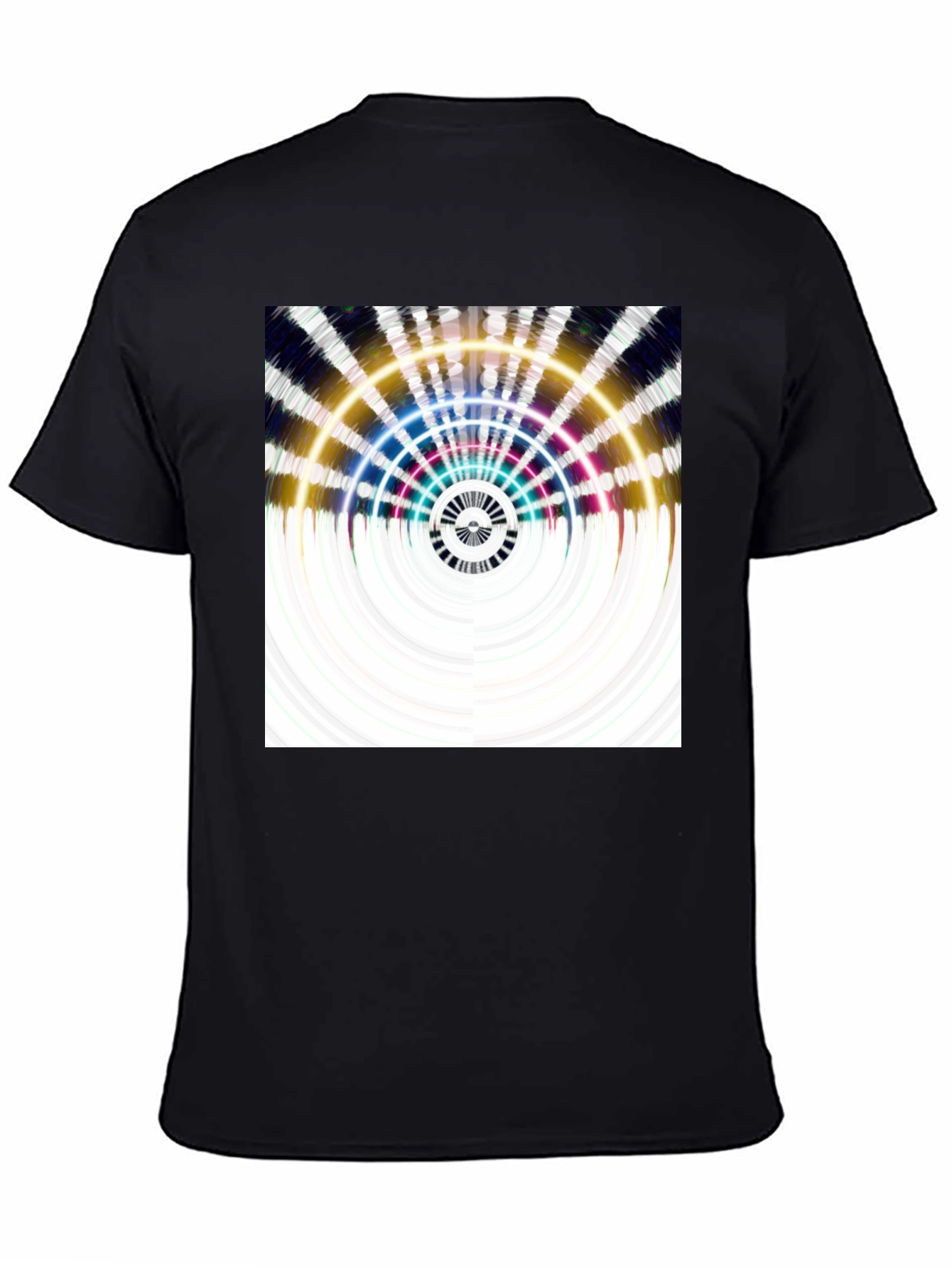 Abstract Pattern Black T-Shirt