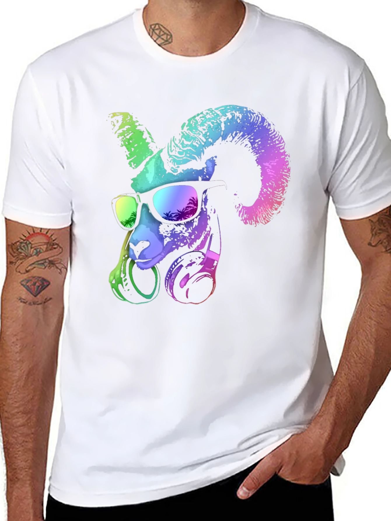 Cool Ram T-Shirt: Funky Animal Graphic Tee