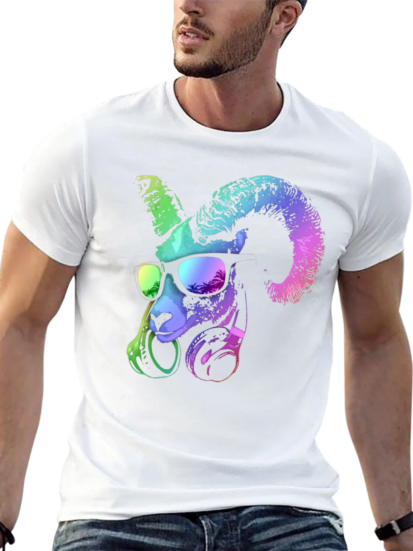 Cool Ram T-Shirt: Funky Animal Graphic Tee