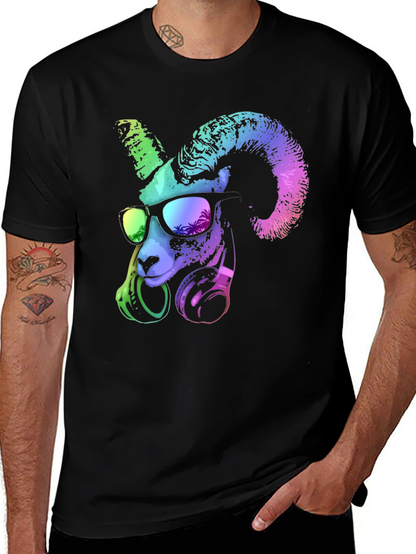 Cool Ram T-Shirt: Funky Animal Graphic Tee
