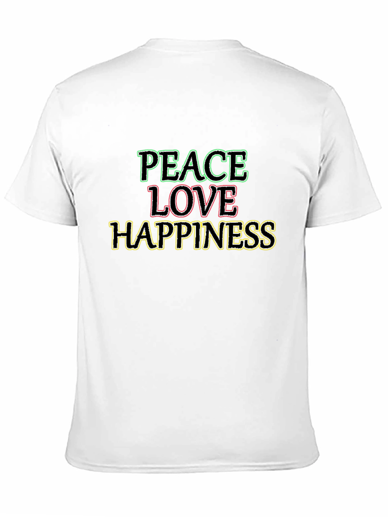 Peace Love Happiness Graphic Tee - Soft Cotton Blend