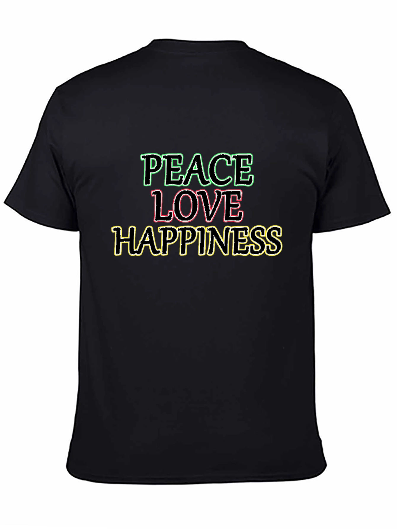 Peace Love Happiness Graphic Tee - Soft Cotton Blend