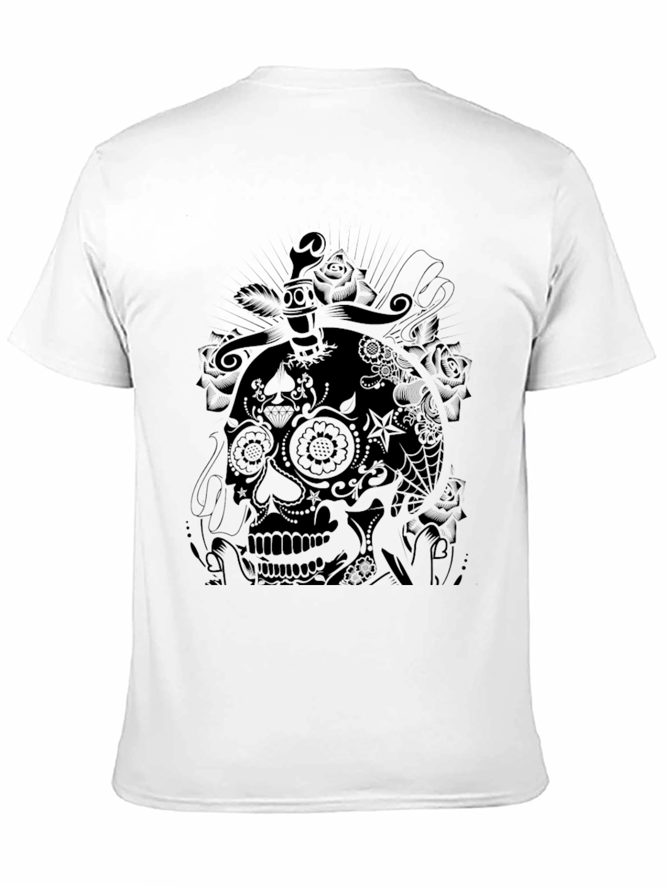 Skull & Dagger Graphic Tee - Black