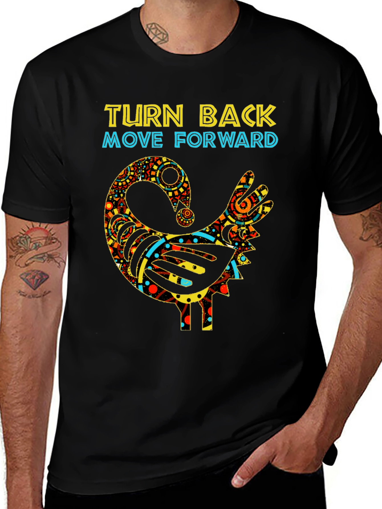 Turn Back Move Forward Sankofa Bird T-Shirt