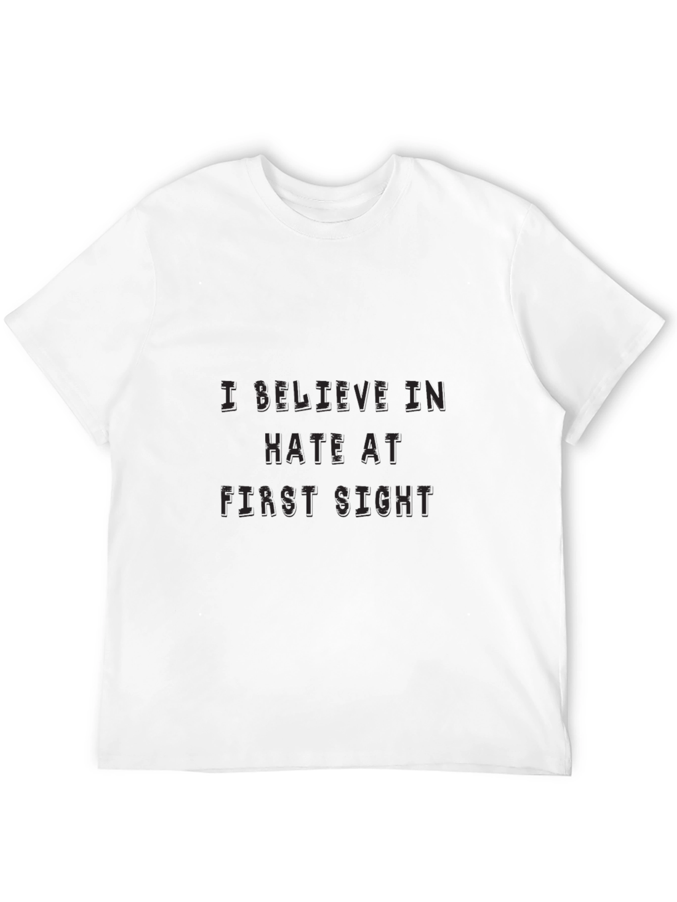 Hate At First Sight Black Graphic T-Shirt