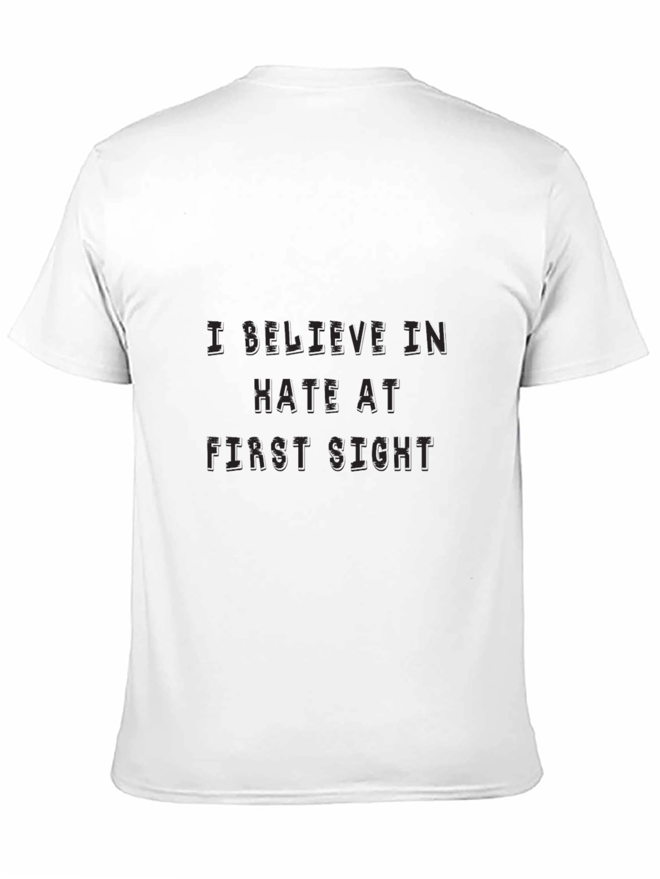 Hate At First Sight Black Graphic T-Shirt