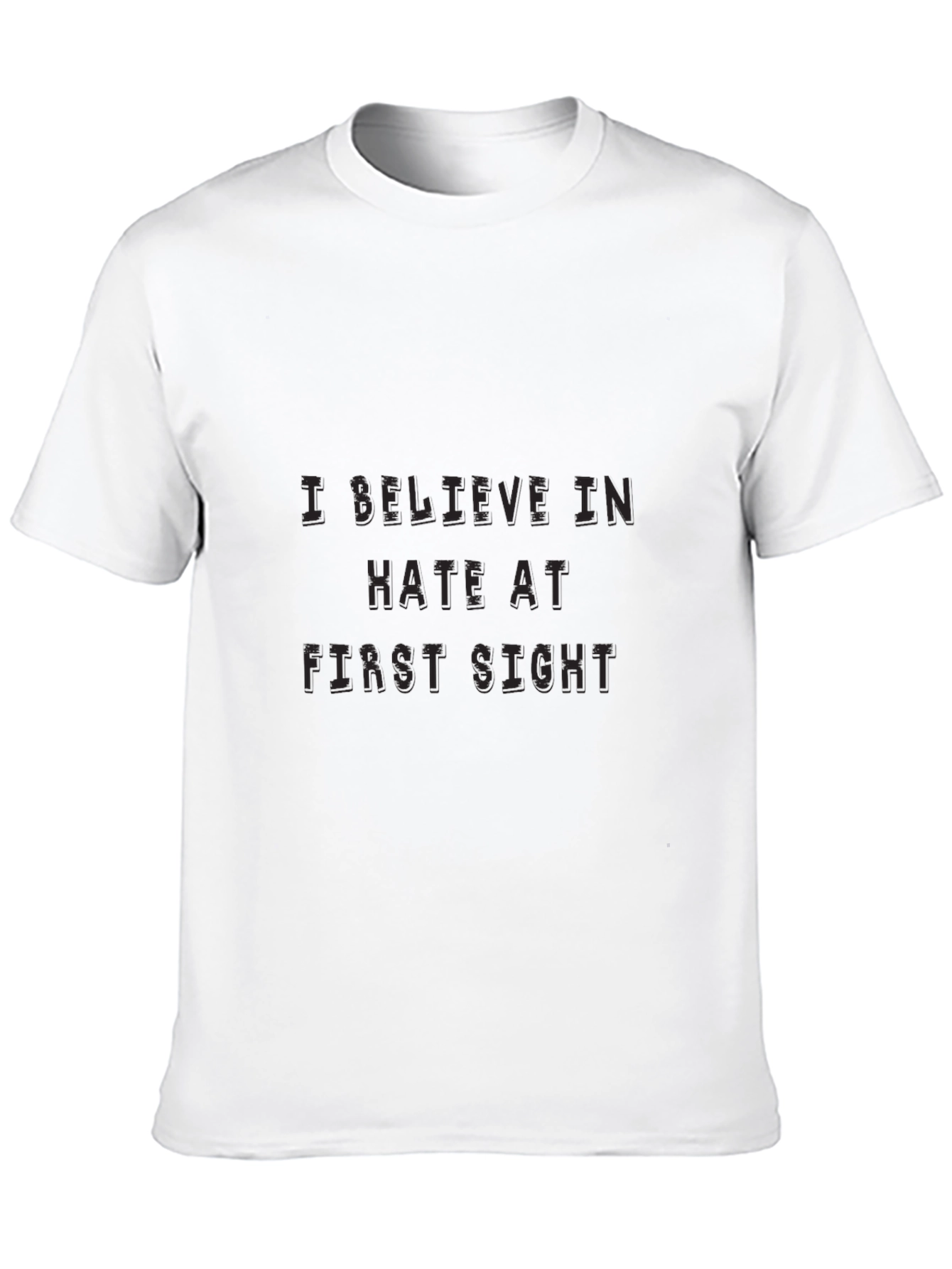 Hate At First Sight Black Graphic T-Shirt