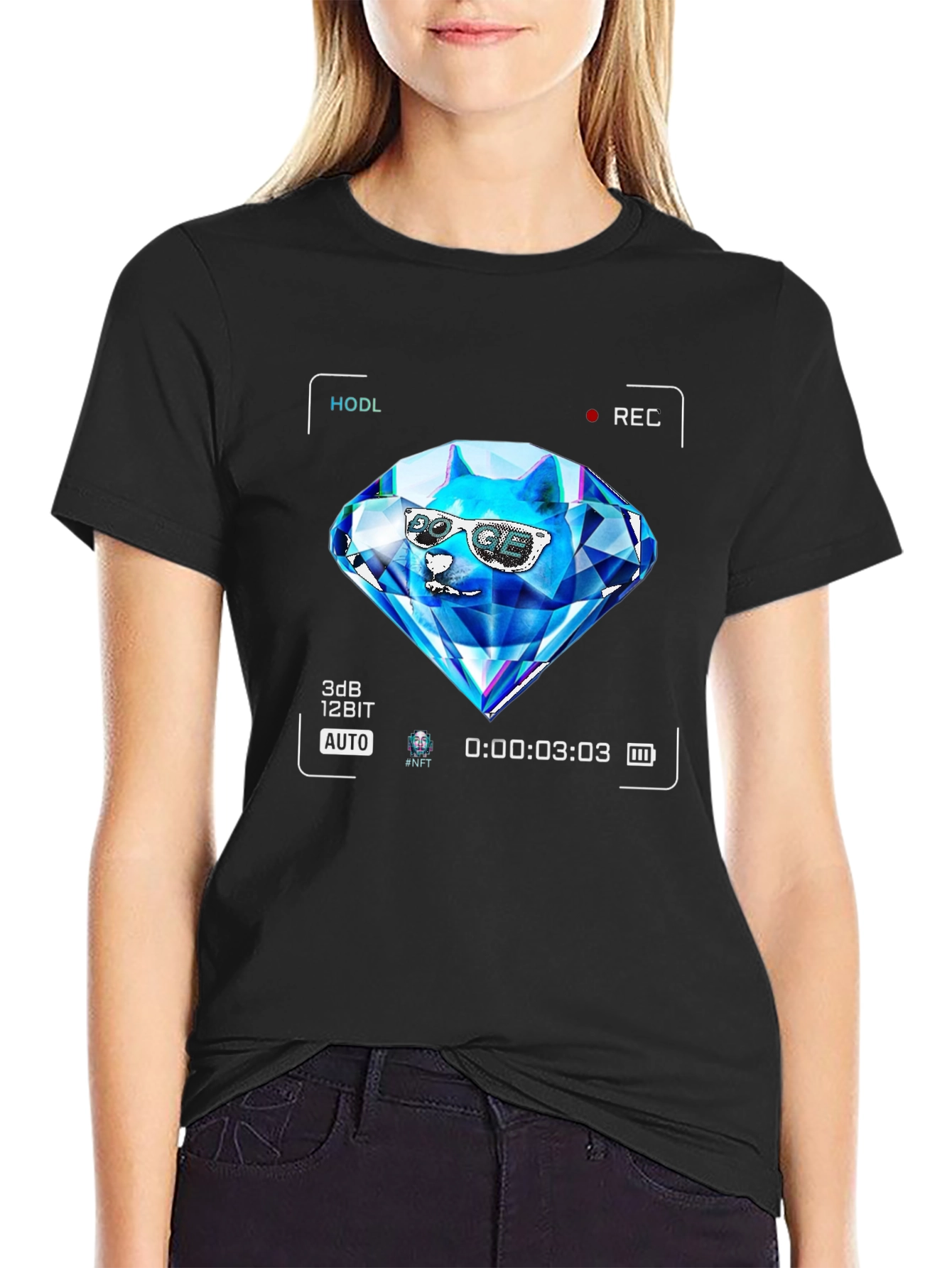 HODL Diamond Doge T-Shirt - Crypto Meme Tee
