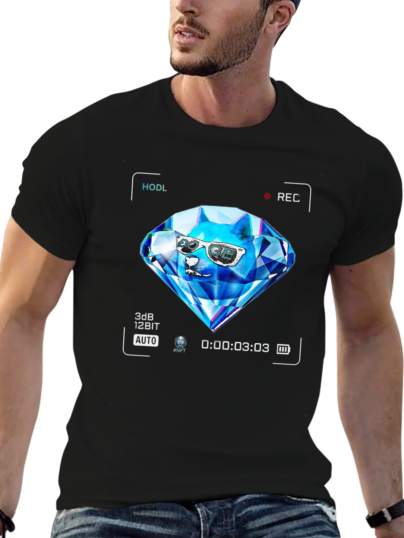 HODL Diamond Doge T-Shirt - Crypto Meme Tee