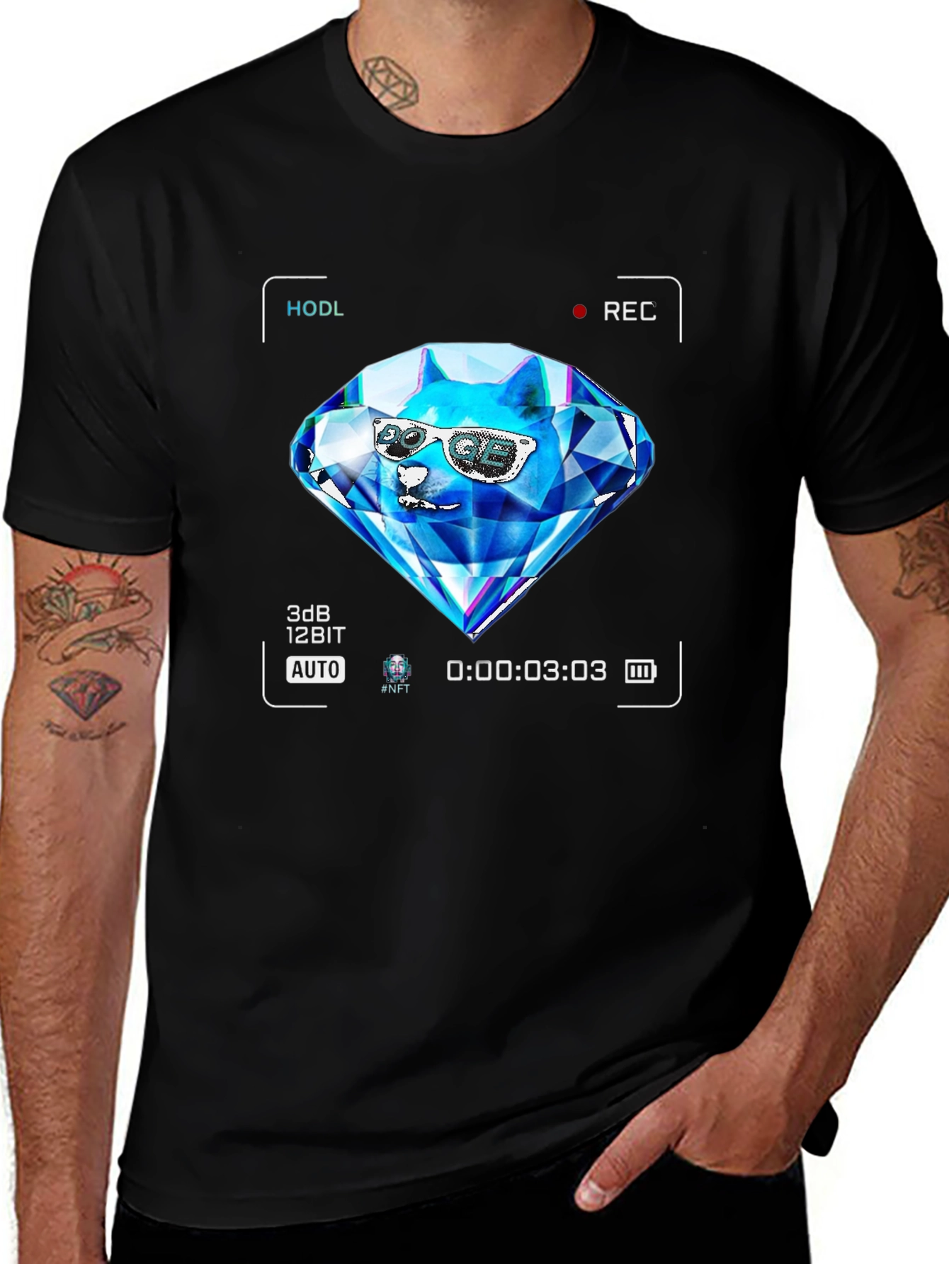 HODL Diamond Doge T-Shirt - Crypto Meme Tee