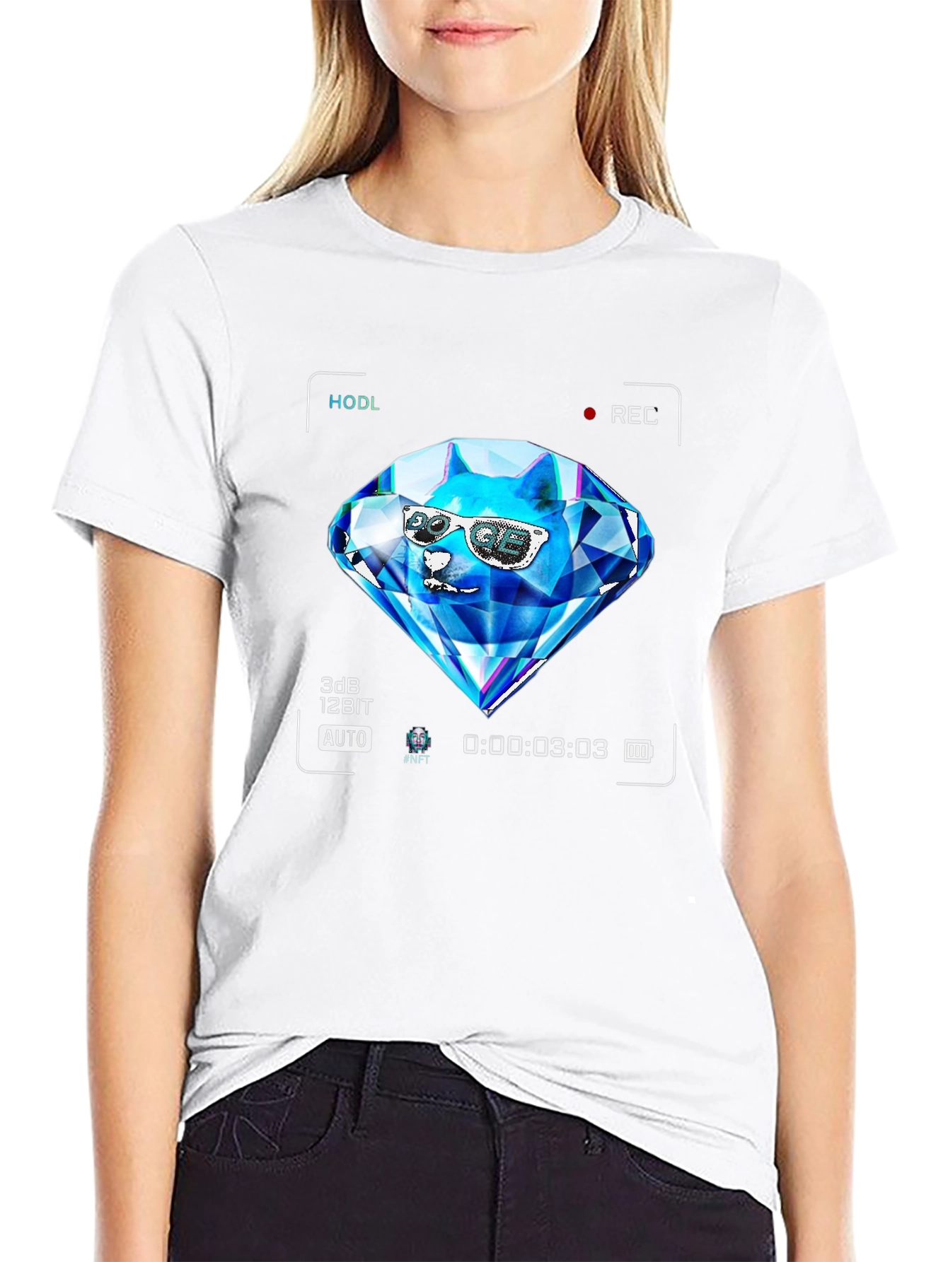 HODL Diamond Doge T-Shirt - Crypto Meme Tee