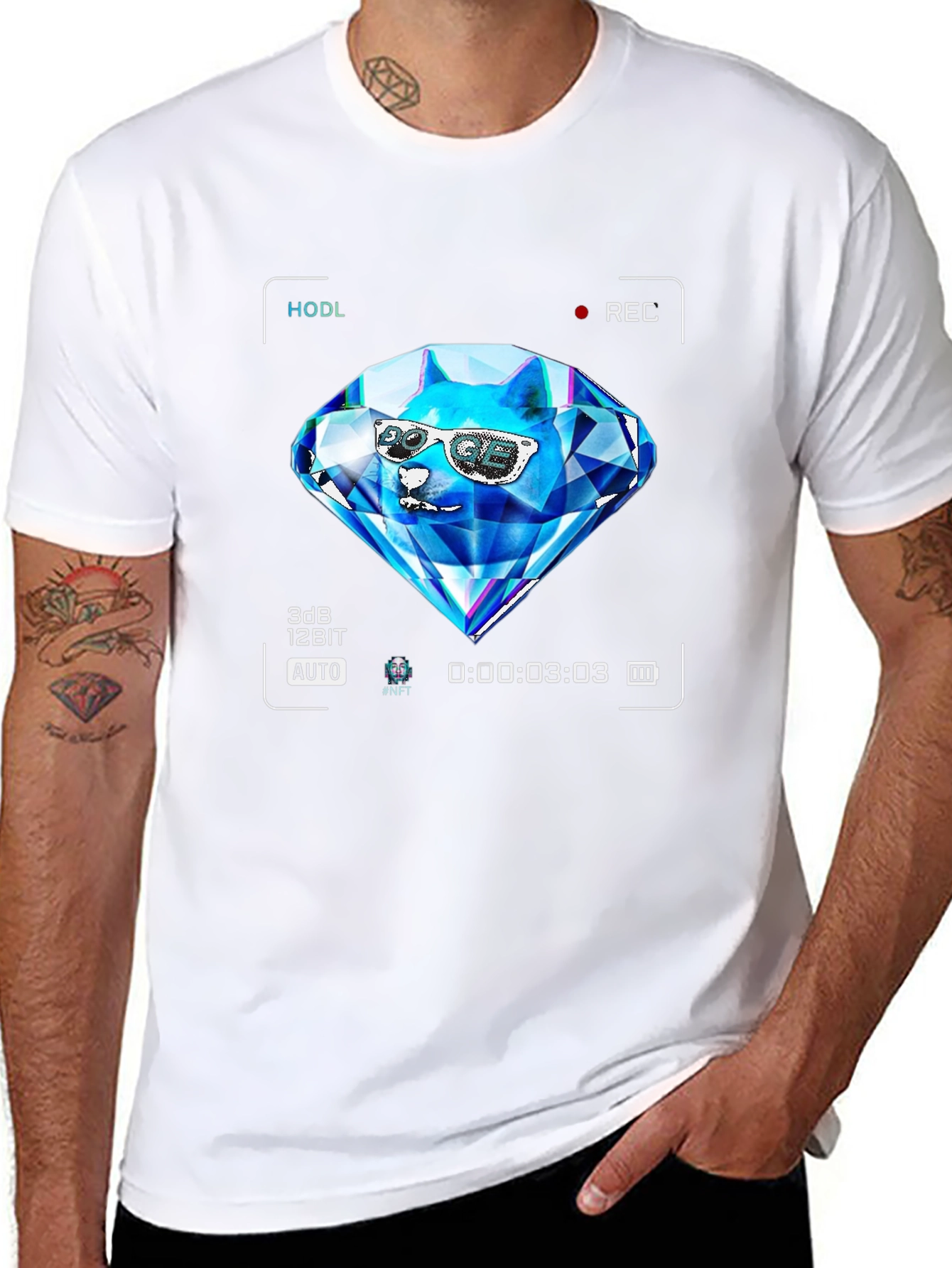 HODL Diamond Doge T-Shirt - Crypto Meme Tee