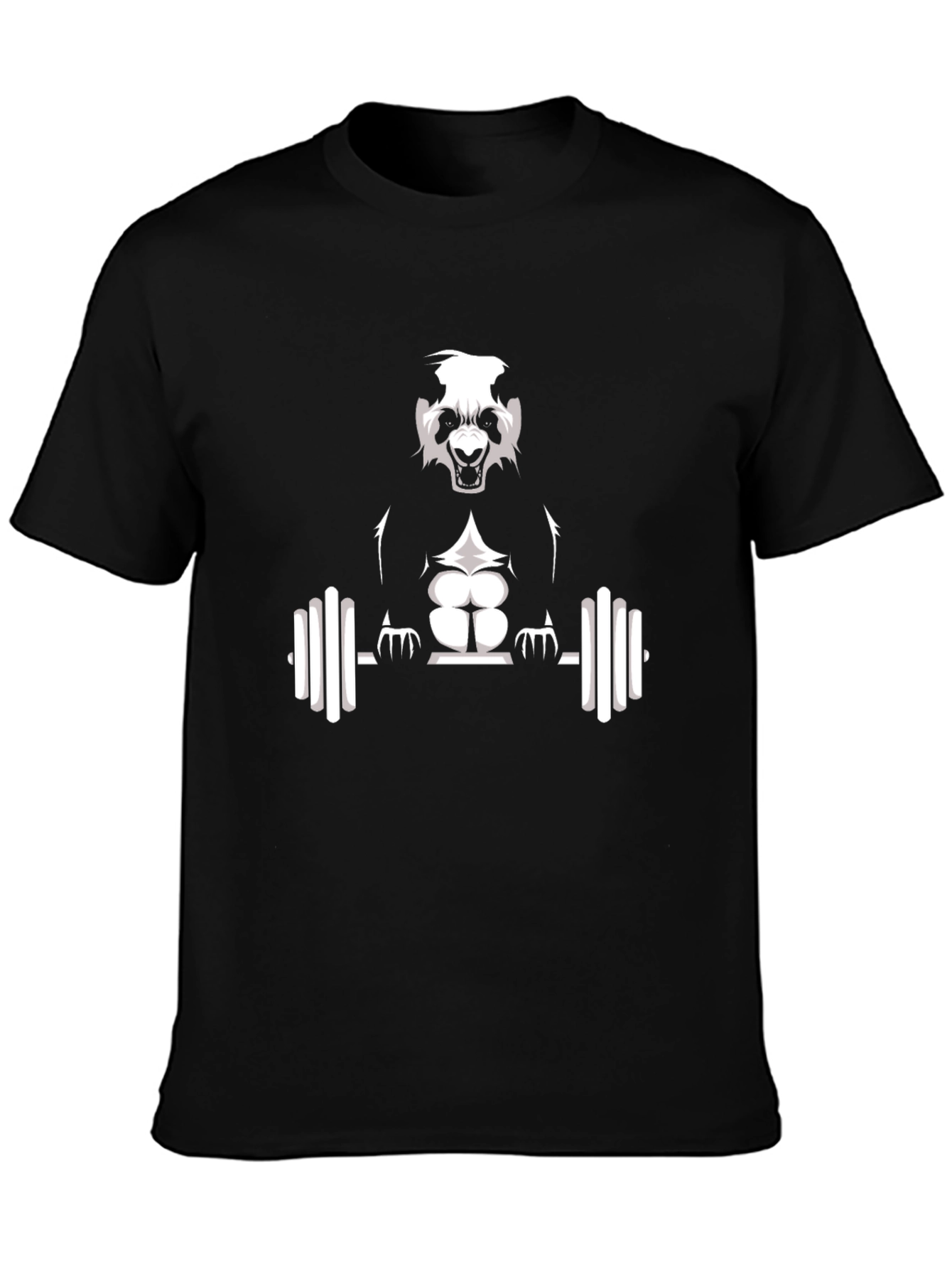 Gym Panda Black T-Shirt