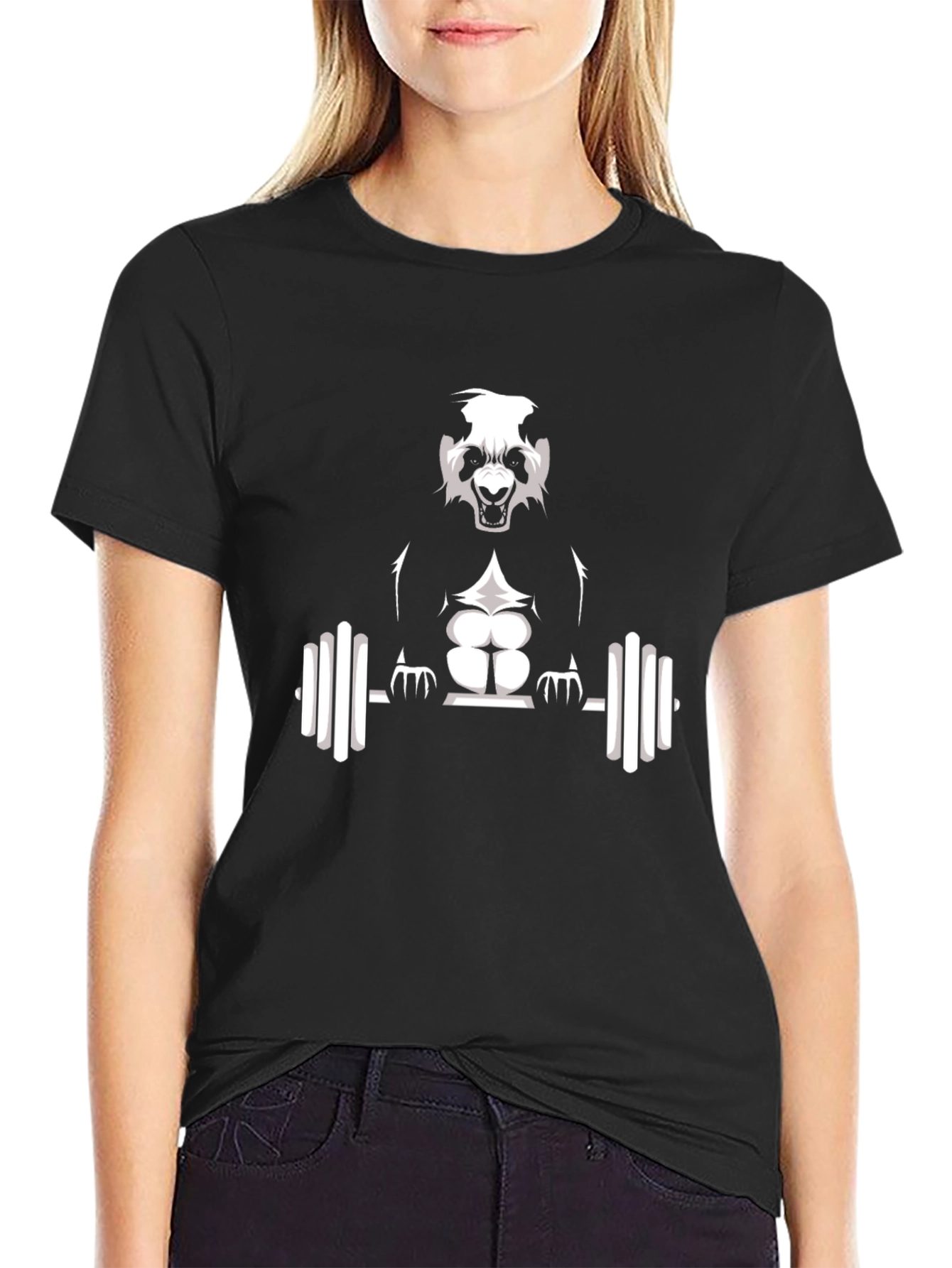 Gym Panda Black T-Shirt
