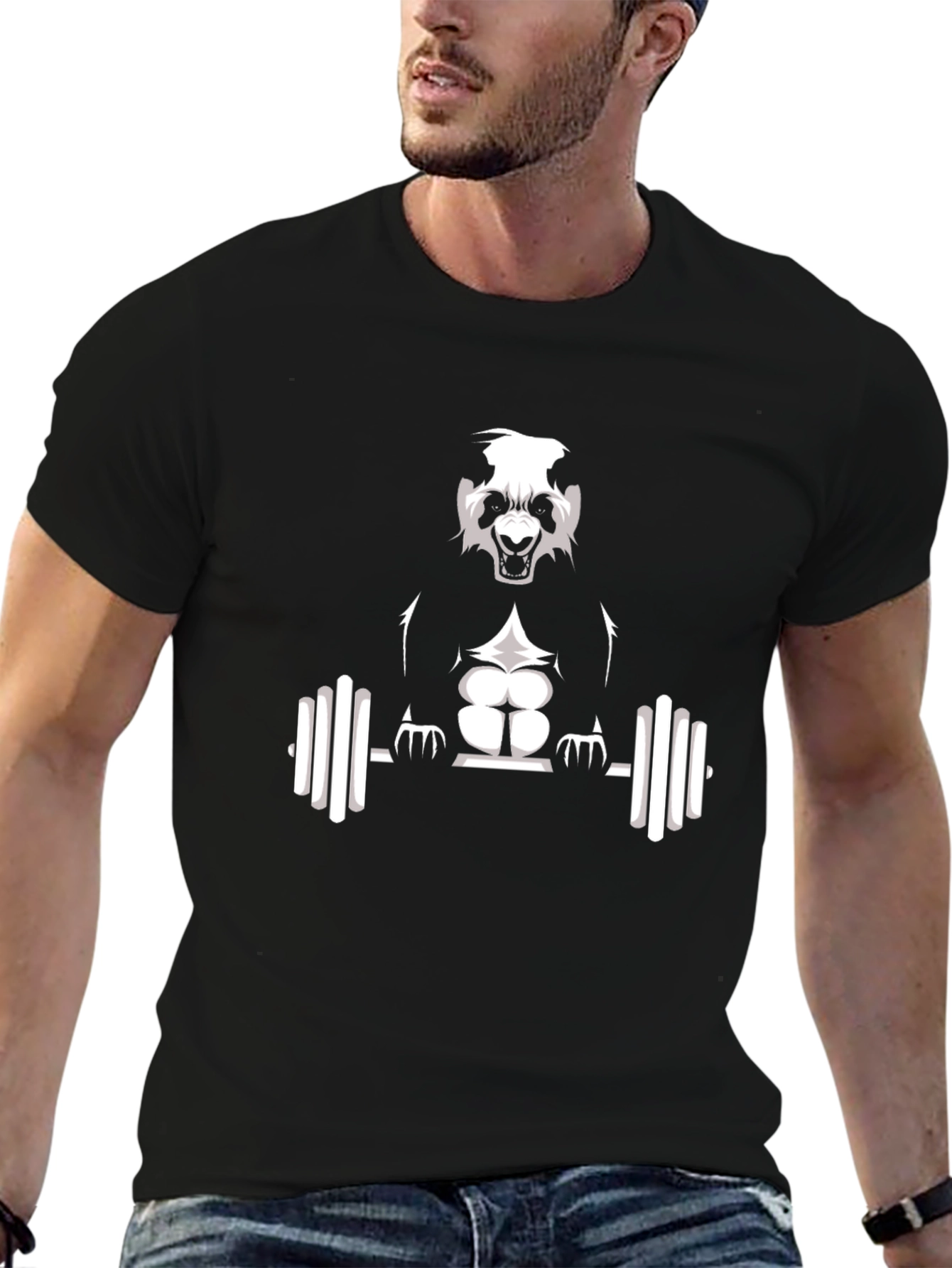 Gym Panda Black T-Shirt