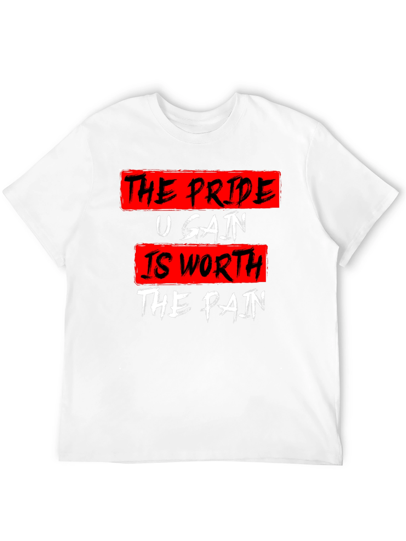 Motivational Workout T-Shirt - Pride Gain Pain