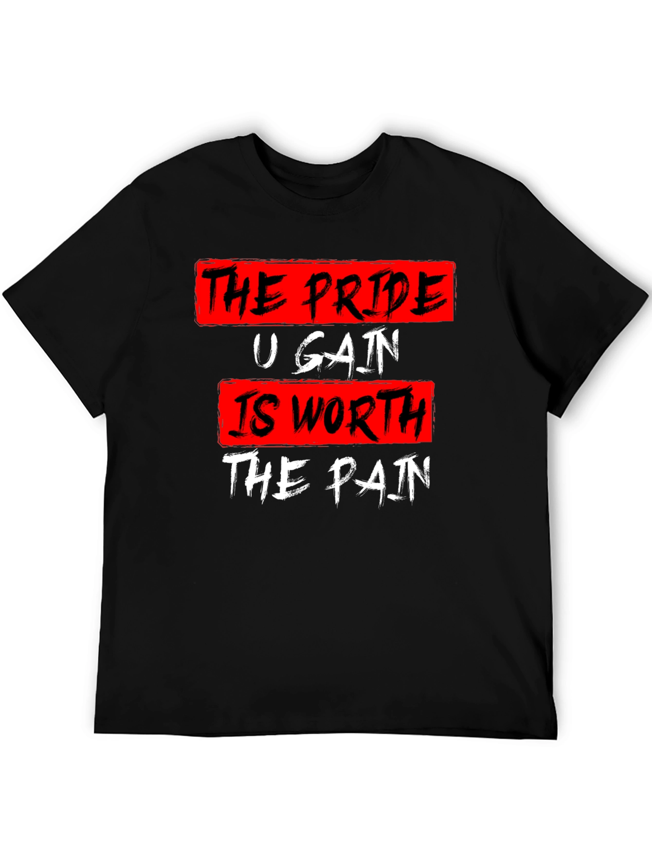 Motivational Workout T-Shirt - Pride Gain Pain