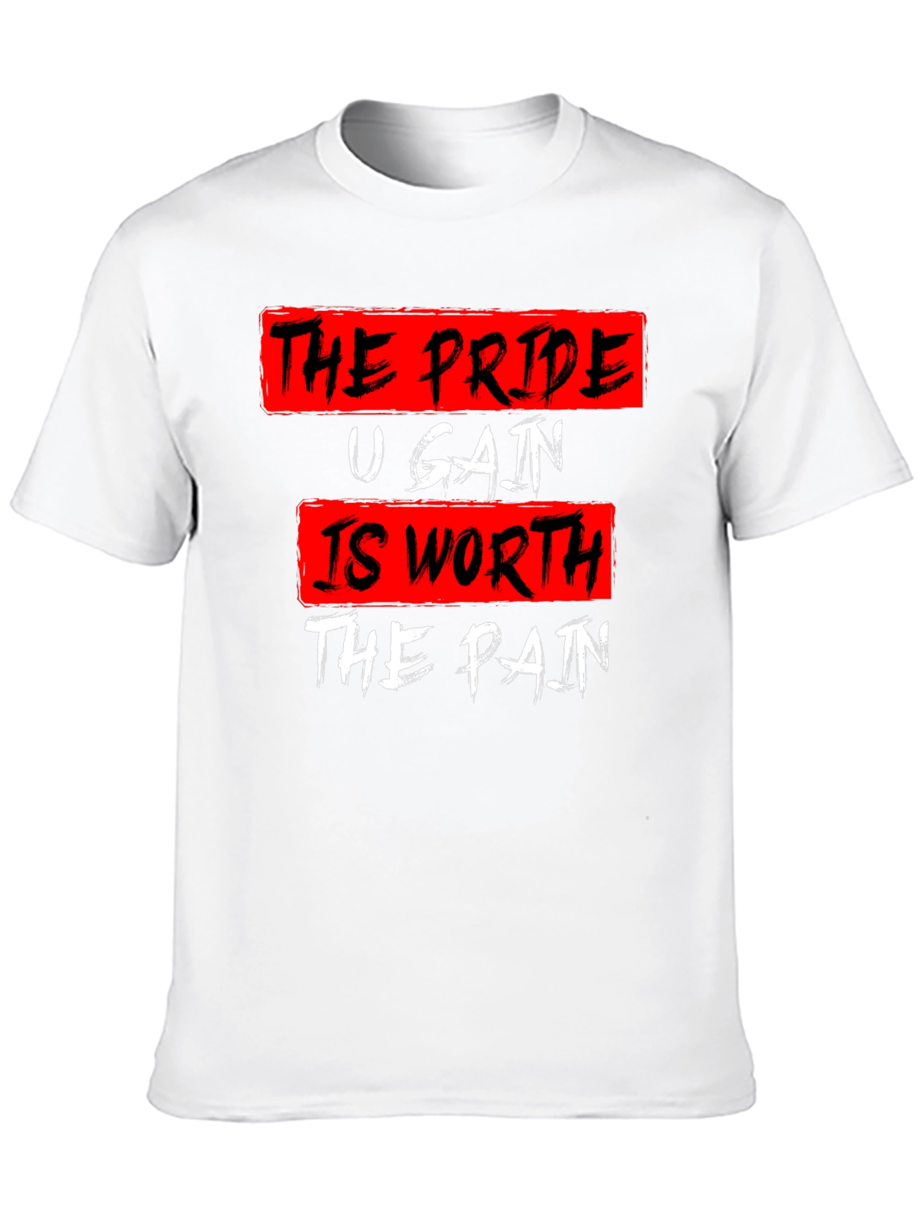Motivational Workout T-Shirt - Pride Gain Pain