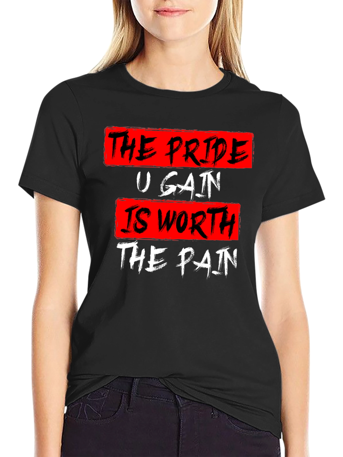 Motivational Workout T-Shirt - Pride Gain Pain