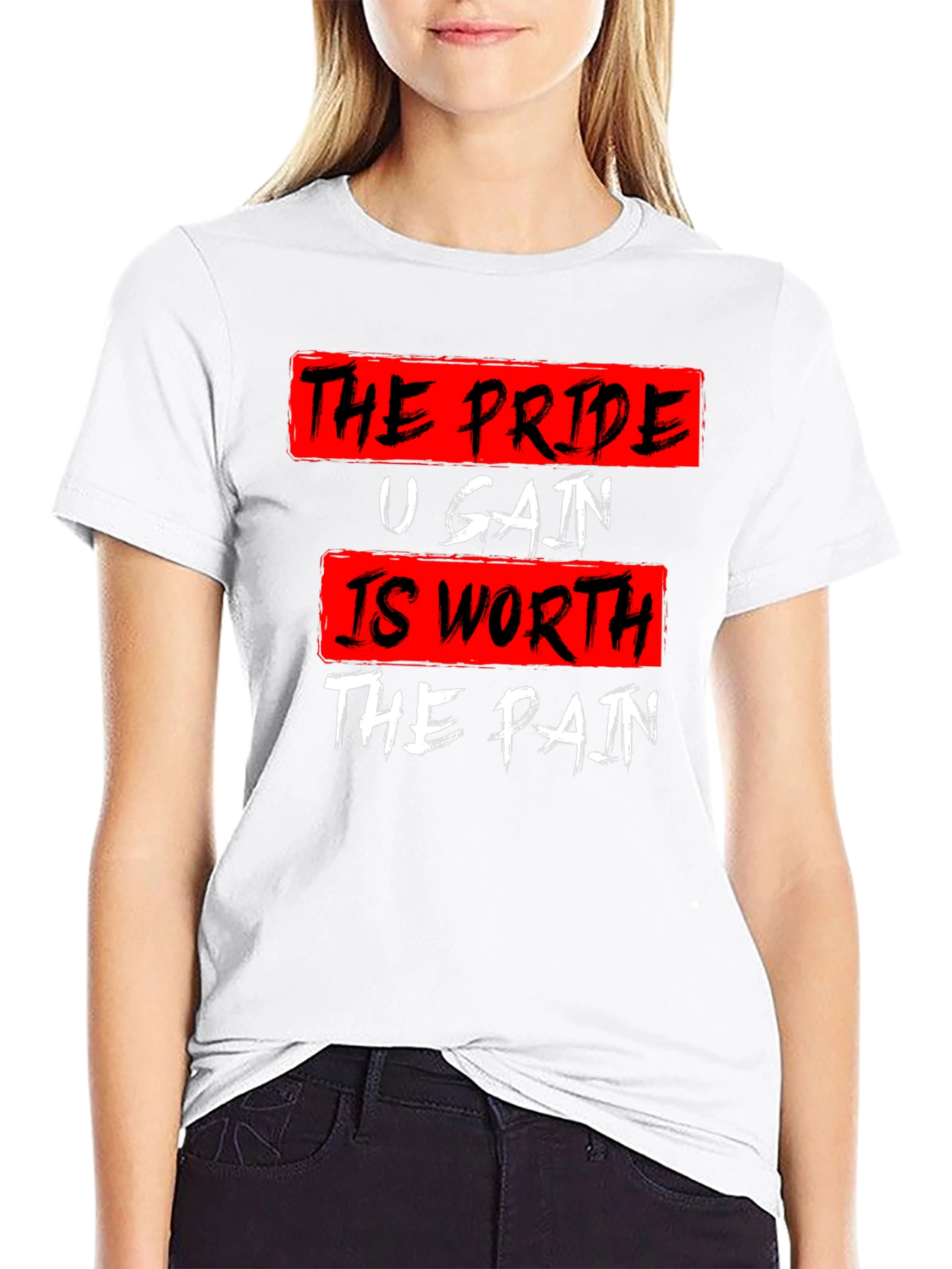 Motivational Workout T-Shirt - Pride Gain Pain