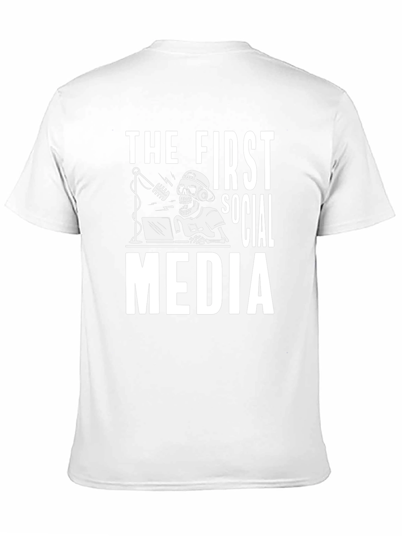 The First Social Media T-Shirt - Skeleton Graphic Tee