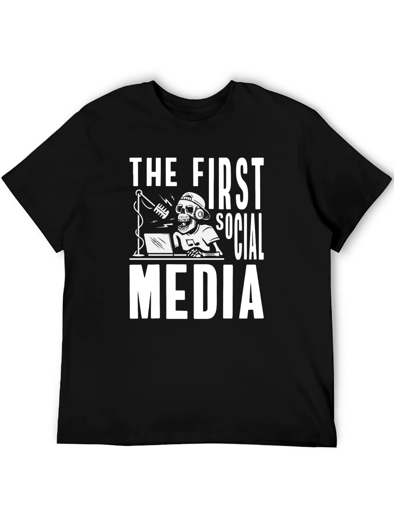 The First Social Media T-Shirt - Skeleton Graphic Tee