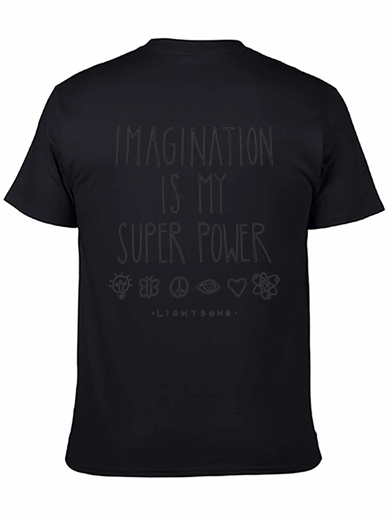 Imagination is My Super Power Graphic Tee - Black