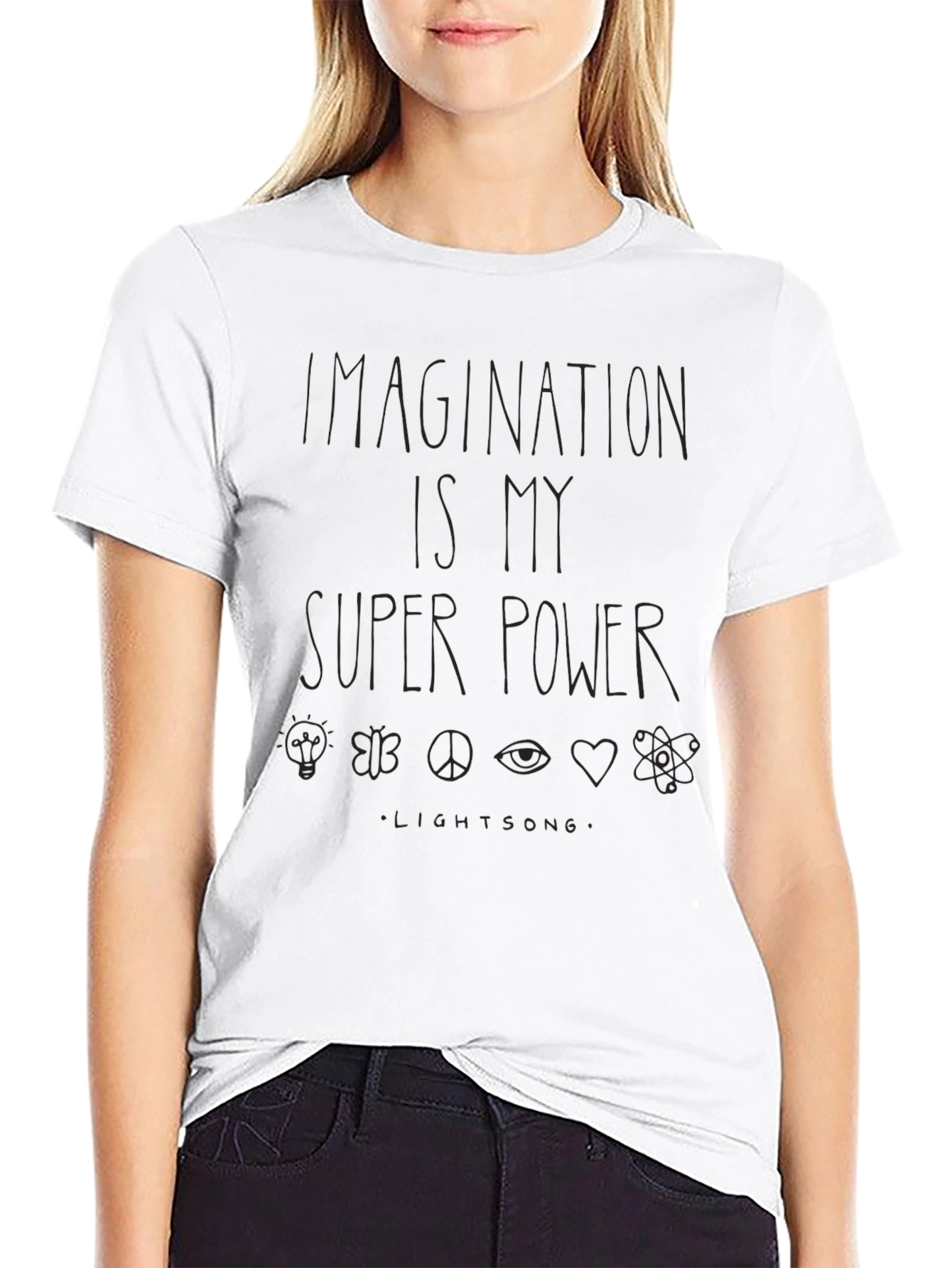 Imagination is My Super Power Graphic Tee - Black