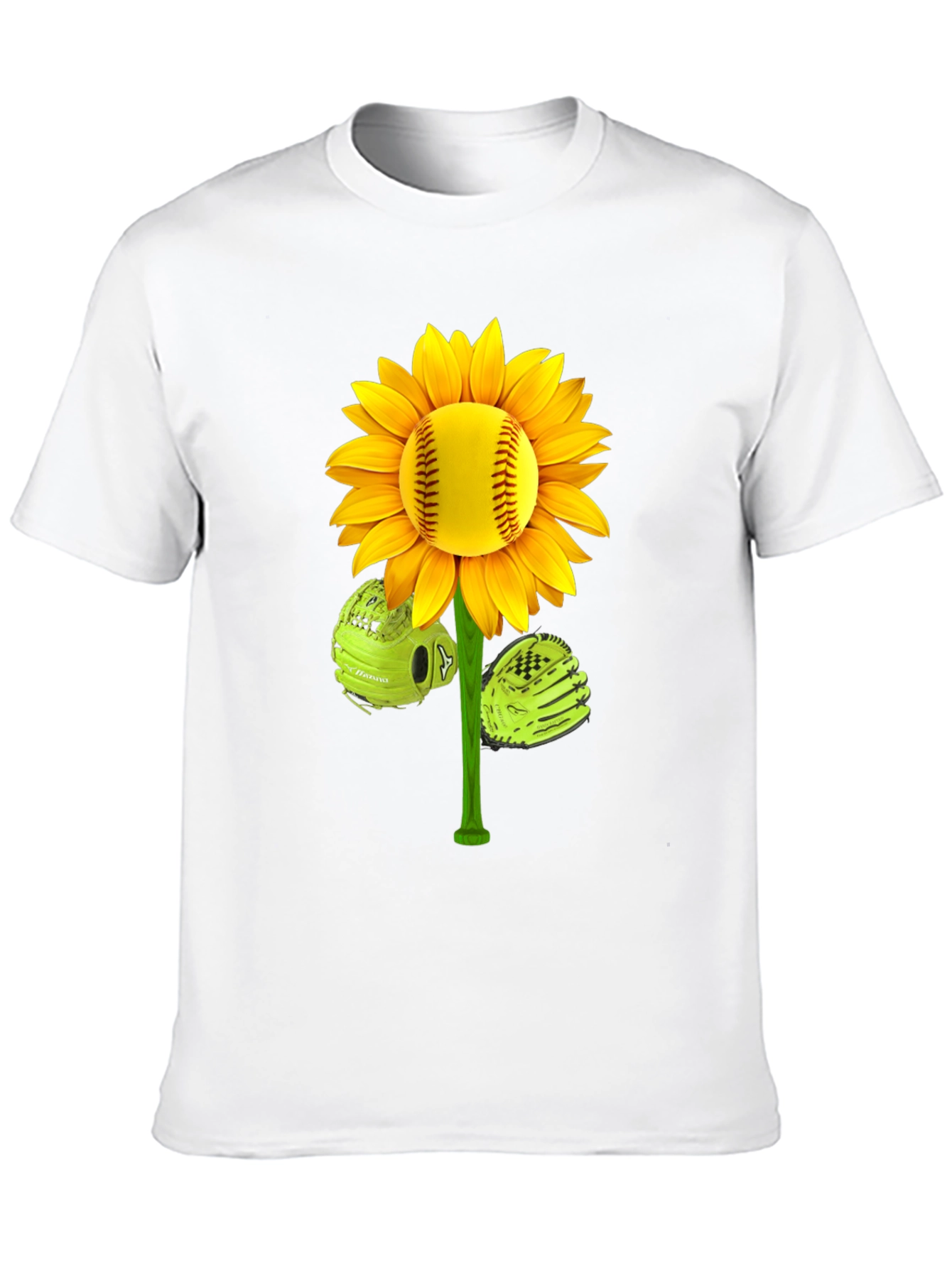 Softball Sunflower Graphic Tee
