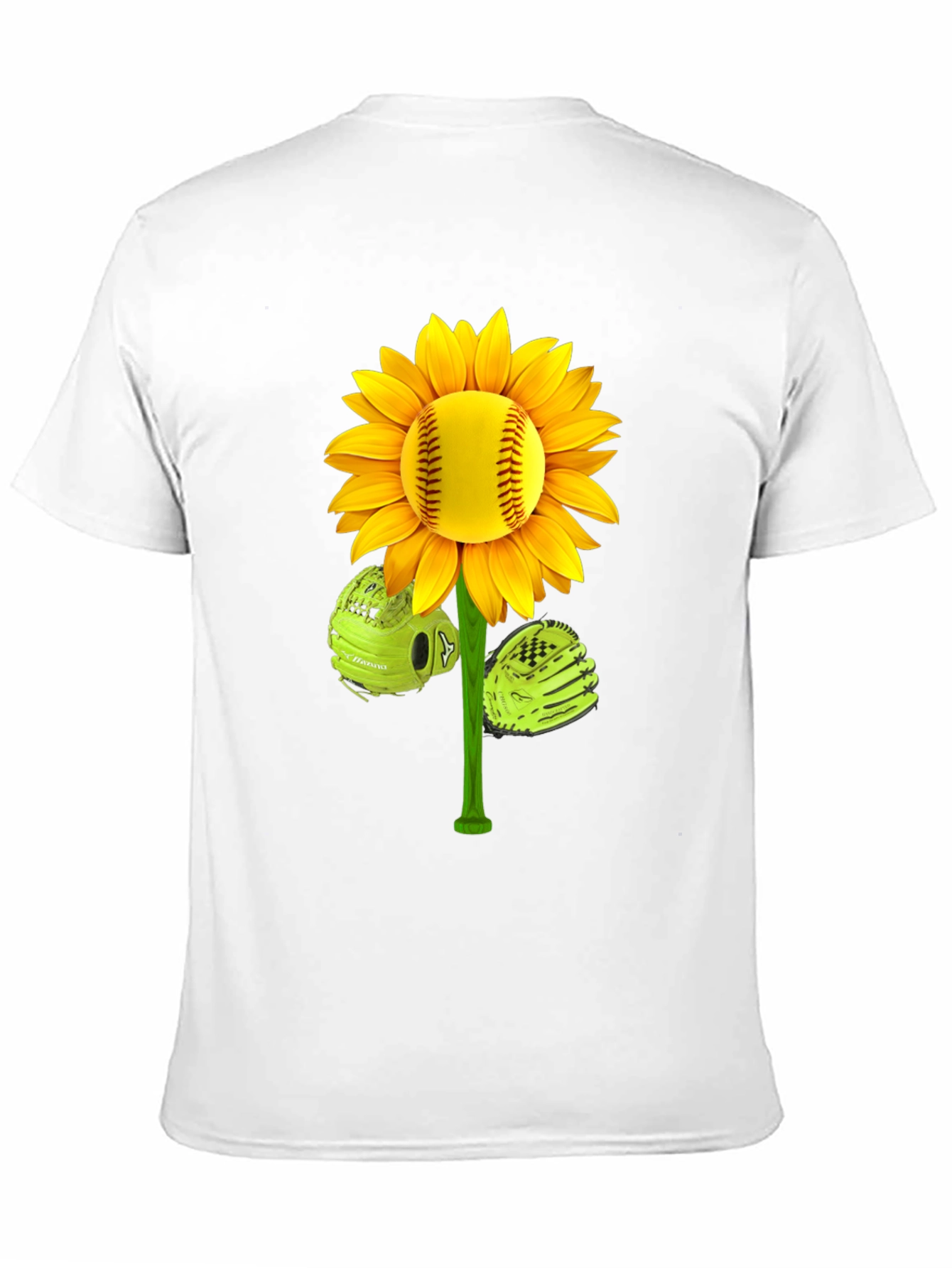 Softball Sunflower Graphic Tee
