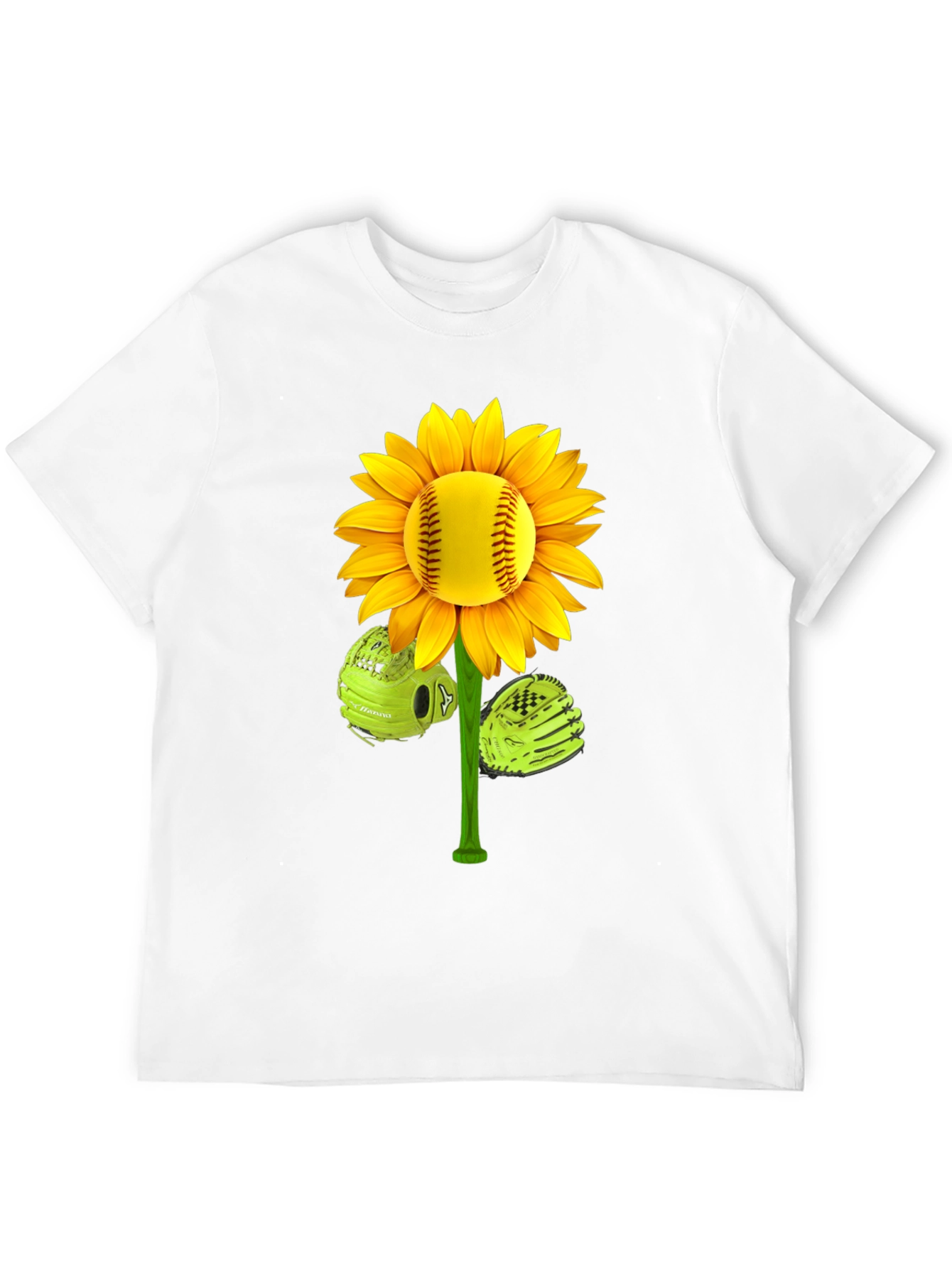 Softball Sunflower Graphic Tee
