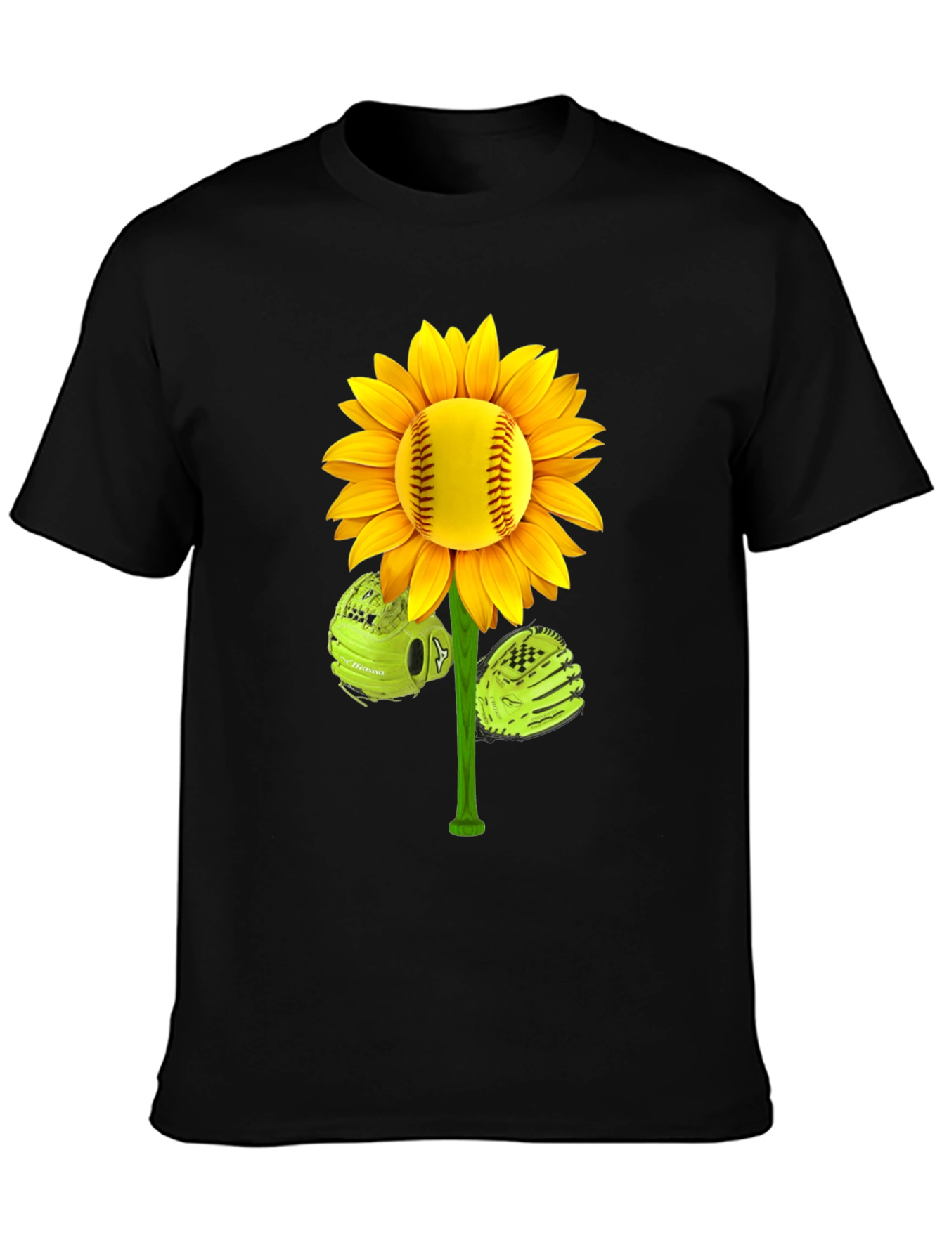 Softball Sunflower Graphic Tee