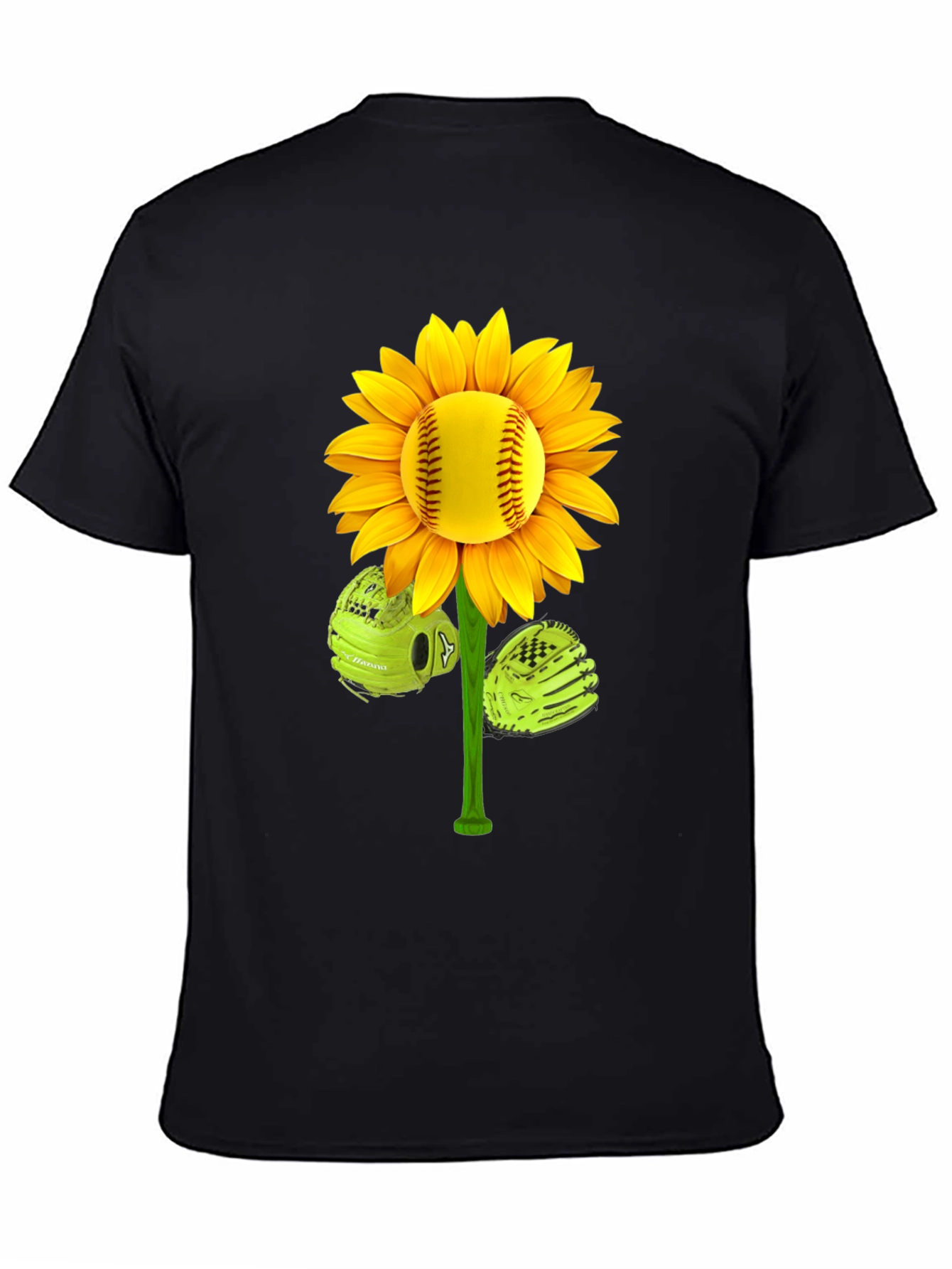 Softball Sunflower Graphic Tee